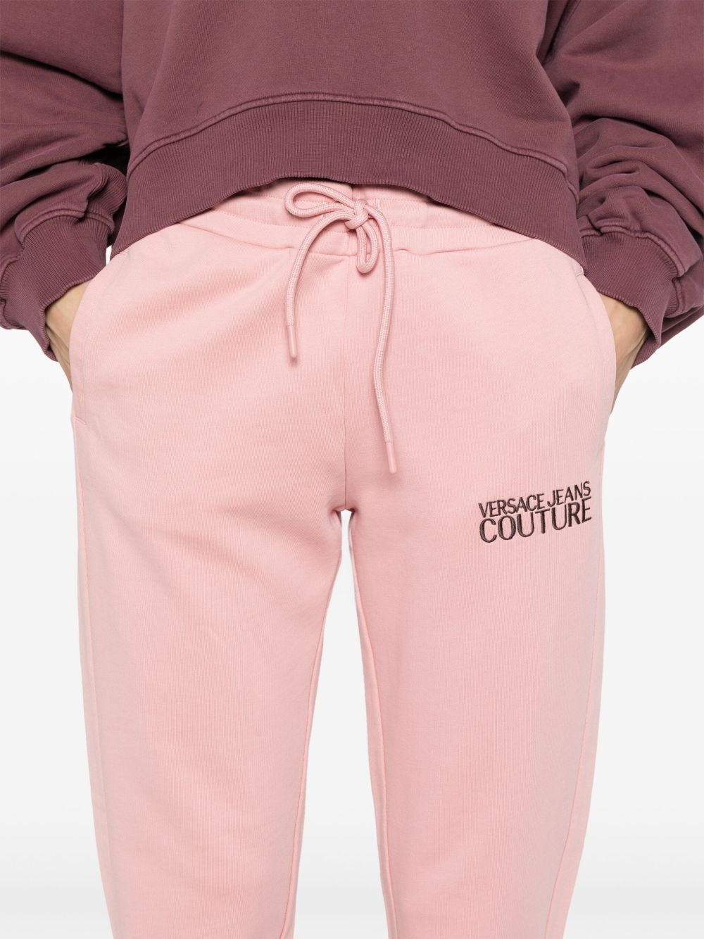 logo-embroidered track pants - 5