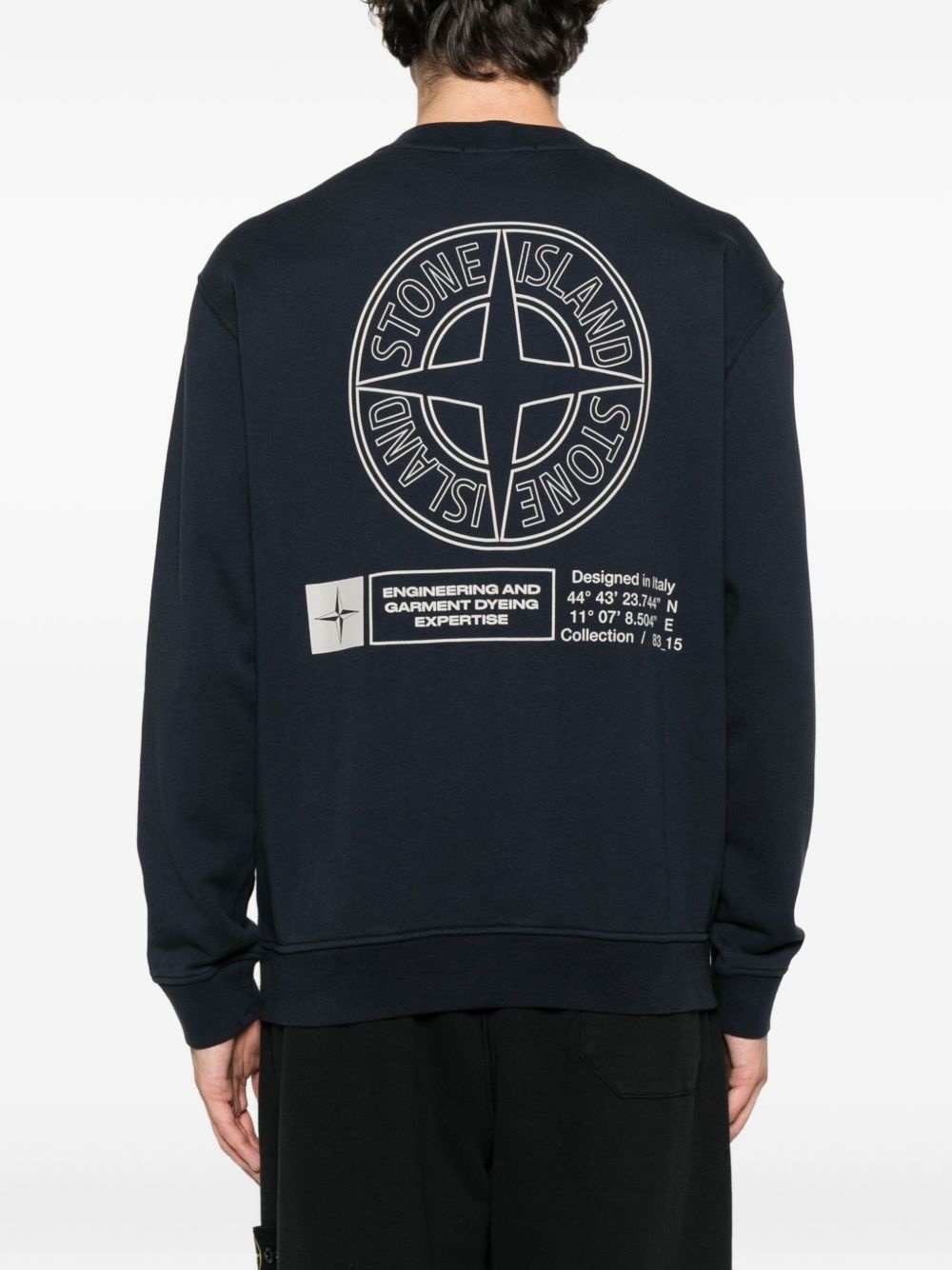 Stone Island logo-embroidered crew neck sweatshirt | REVERSIBLE
