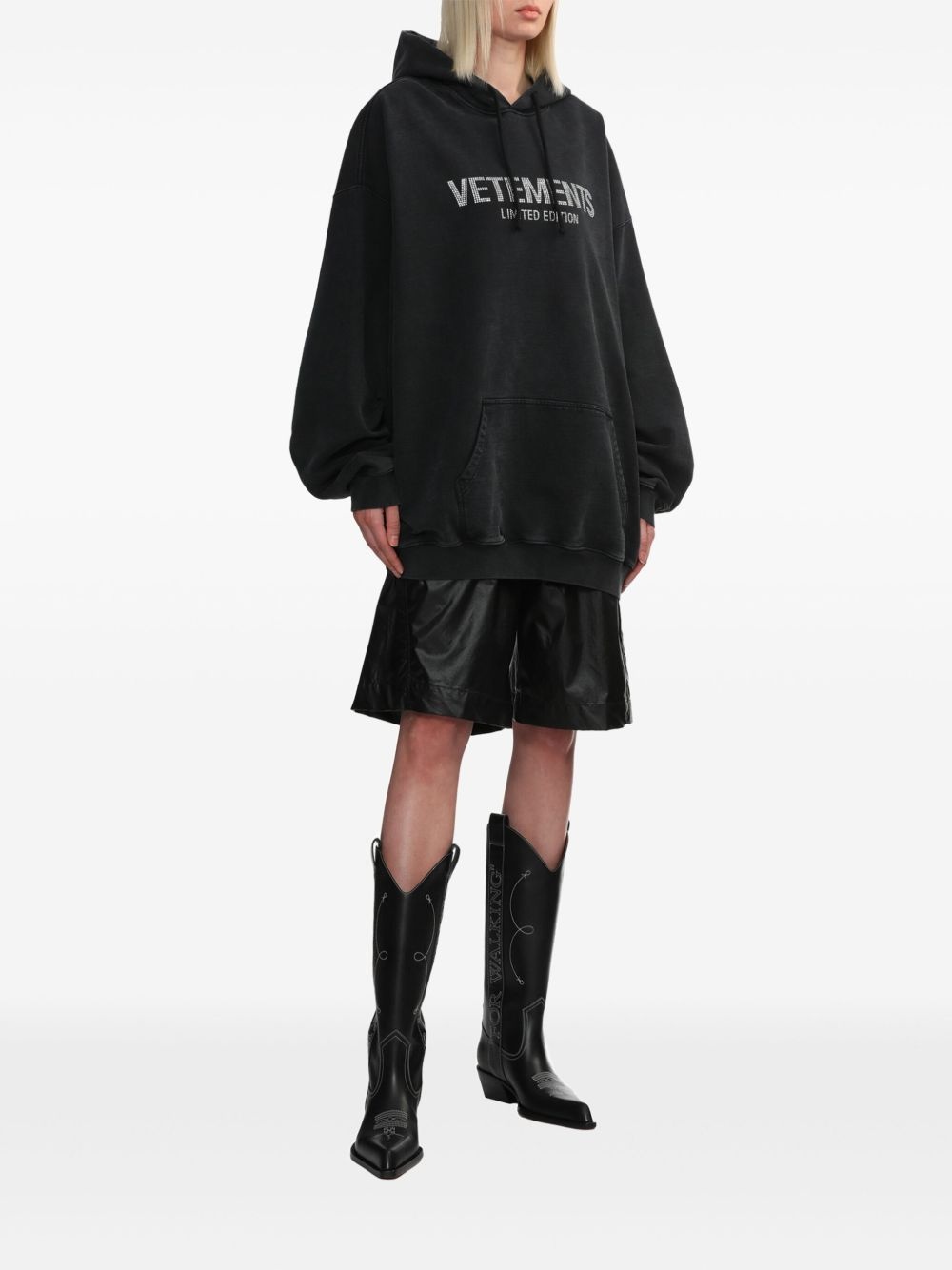 logo-embellished hoodie - 2