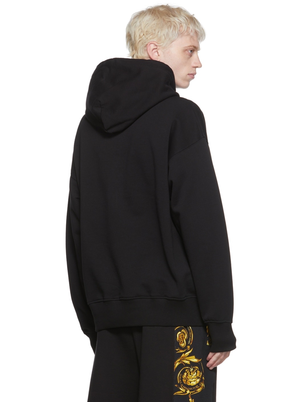 Black V-Emblem Hoodie - 3