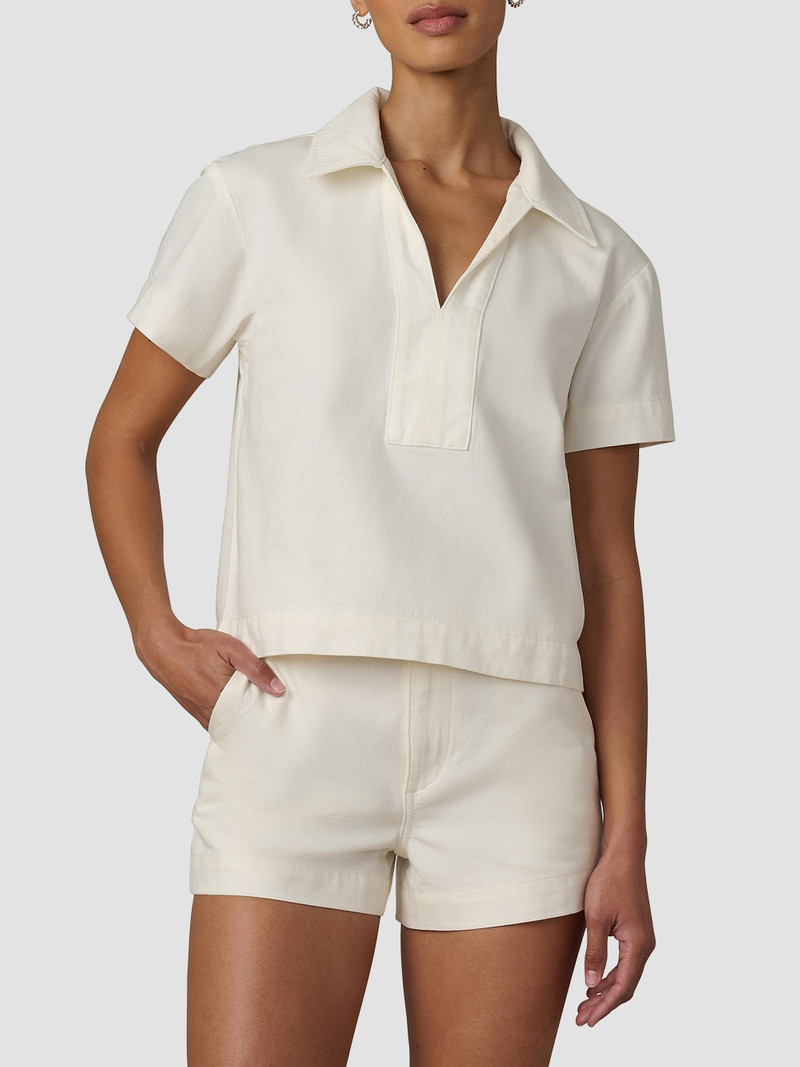 Women's The Lillian Denim Popover Shirt - Milk 3