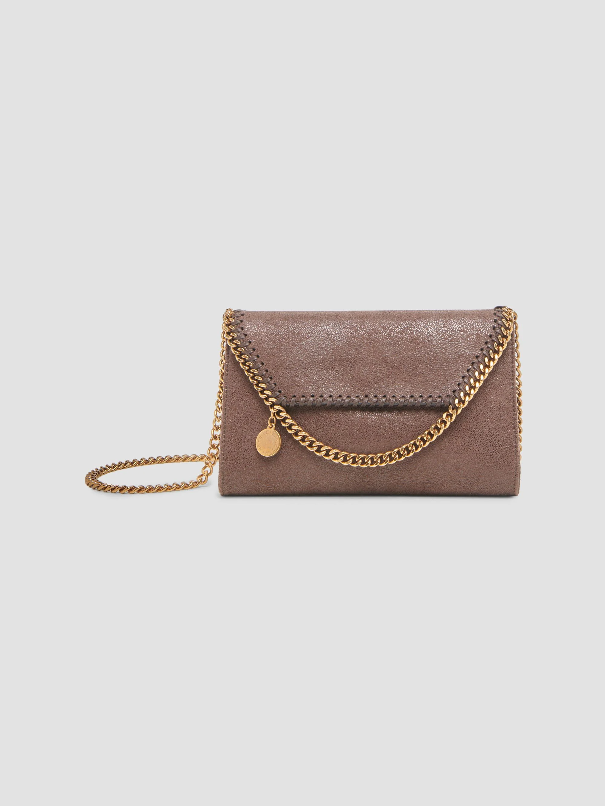 Women's Falabella Shaggy Deer Wallet Crossbody Bag - Mahogany - 1