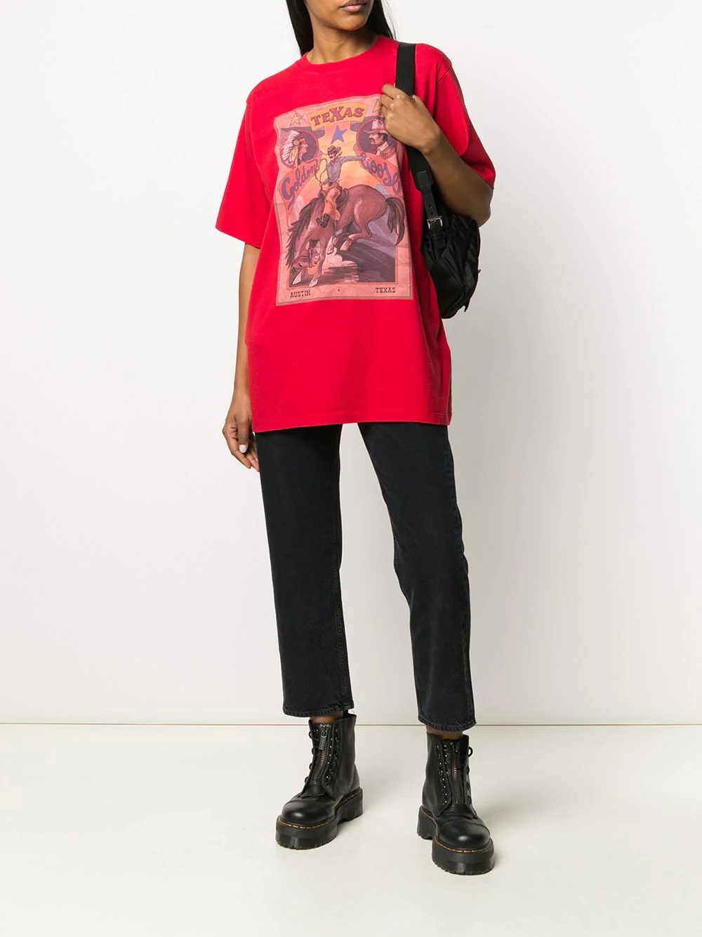 cowboy graphic print oversized T-shirt - 2