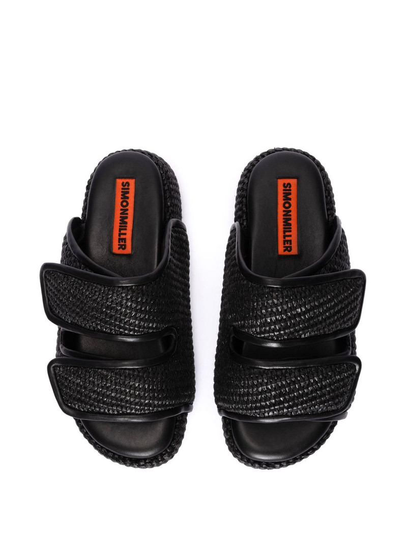 SIMONMILLER Raffia Cro slides outlook