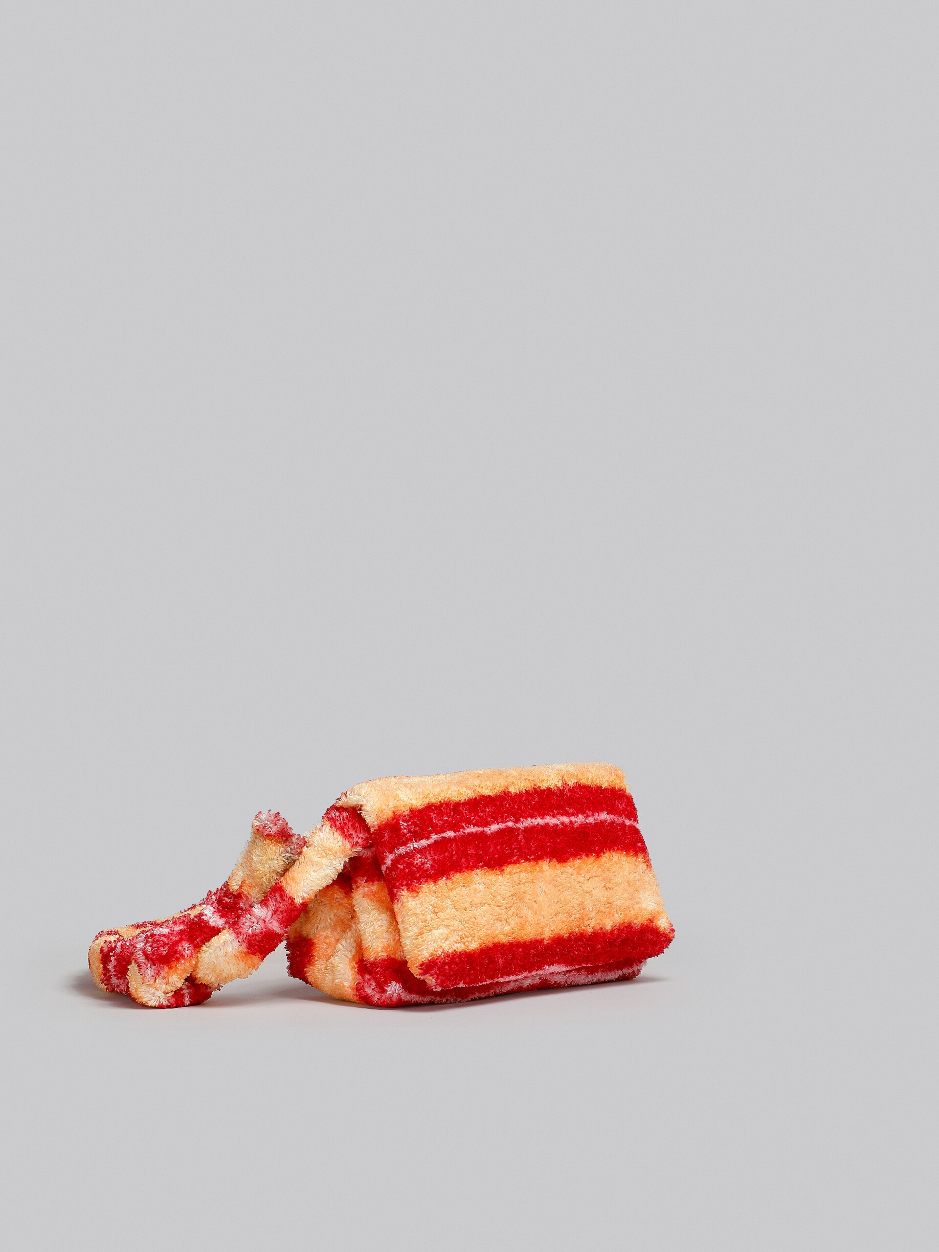 SMALL RED STRIPED TERRY PRISMA BAG - 6