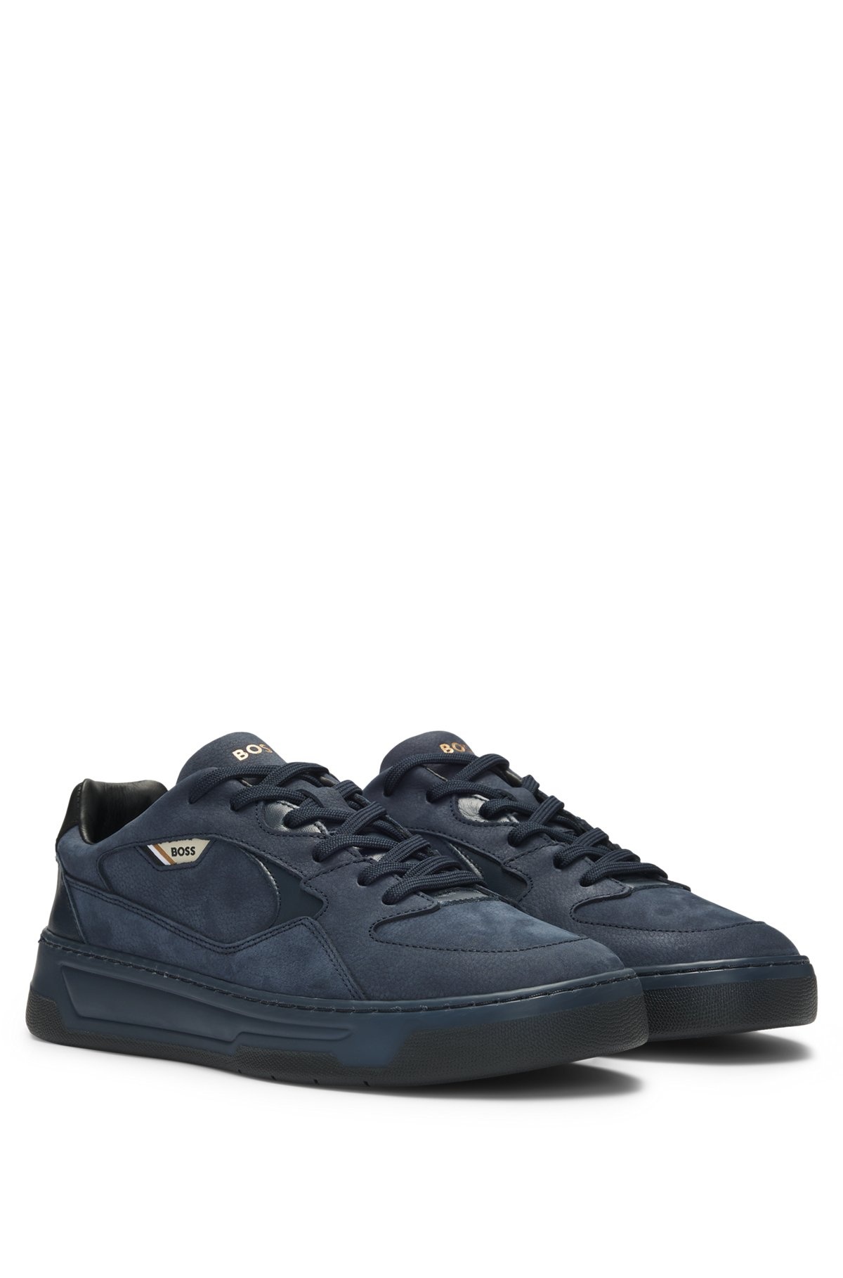 MIXED-MATERIAL TRAINERS WITH SUEDE AND LEATHER - 2