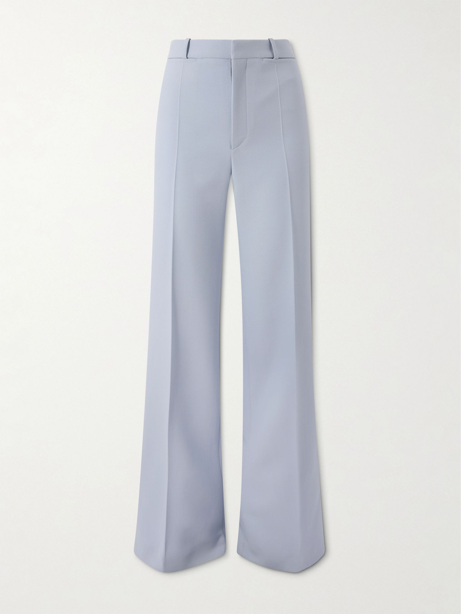 Wool grain de poudre flared pants Light blue - 1