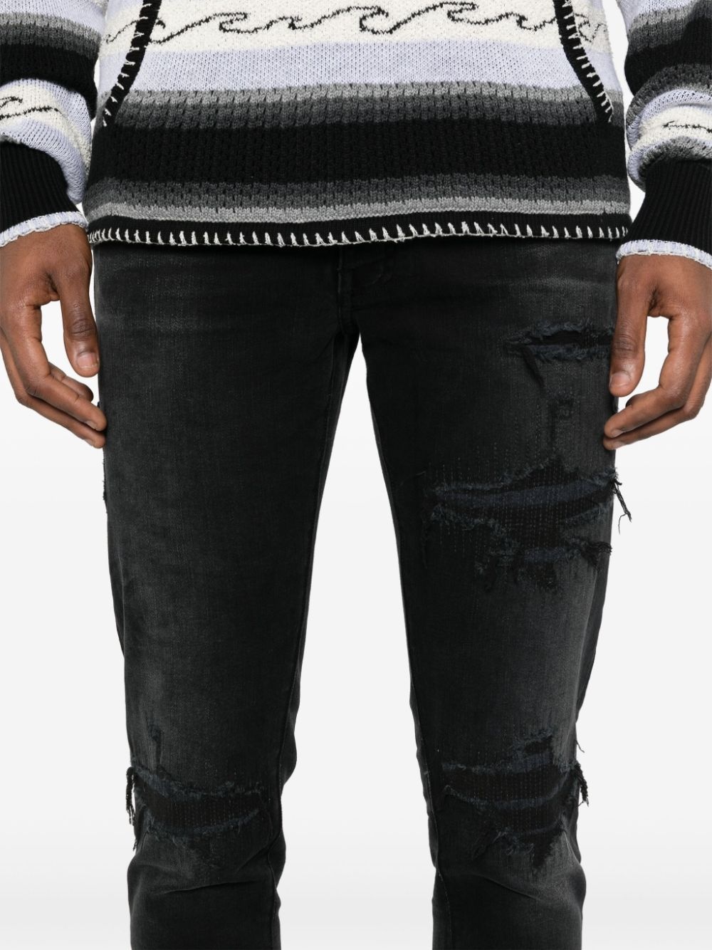 logo-patch cotton jeans - 5