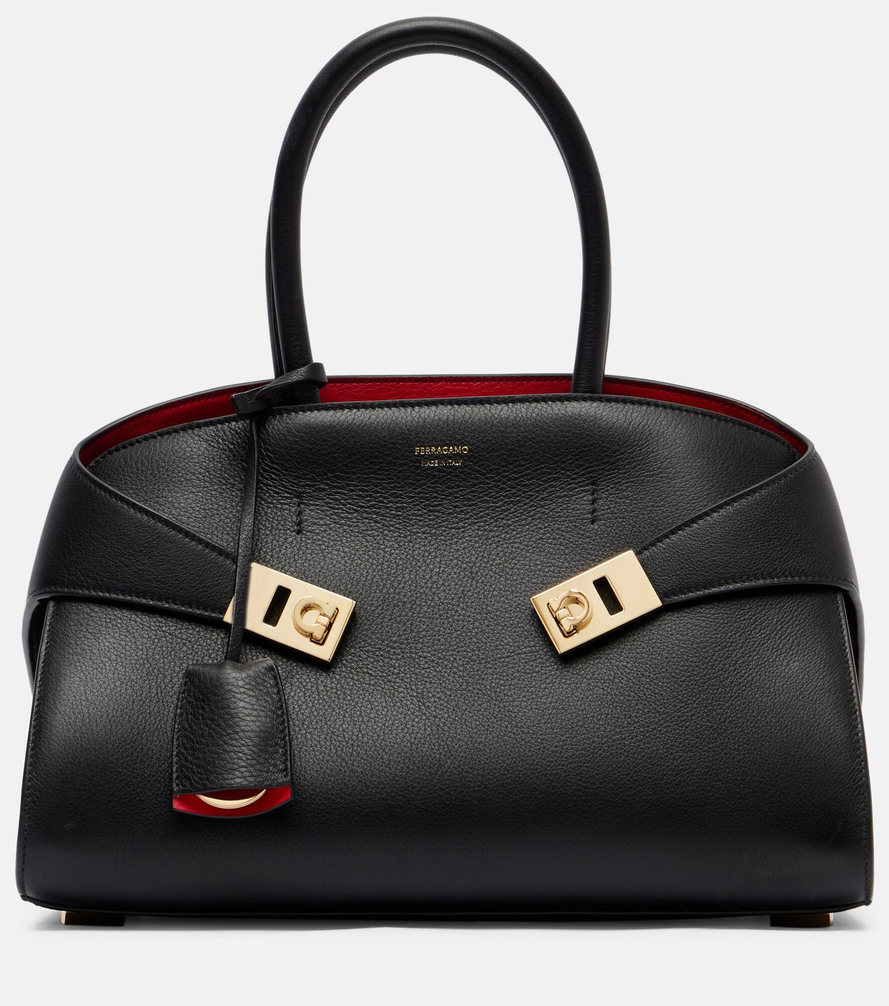Hug leather tote bag - 1