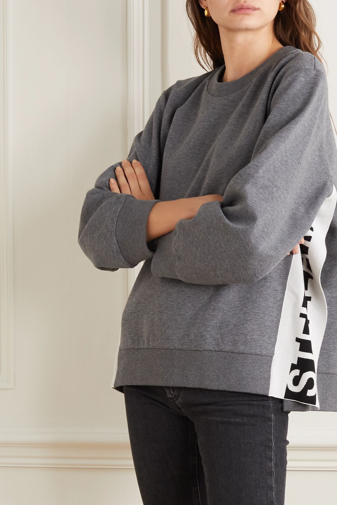 Paneled jersey sweatshirt - 3