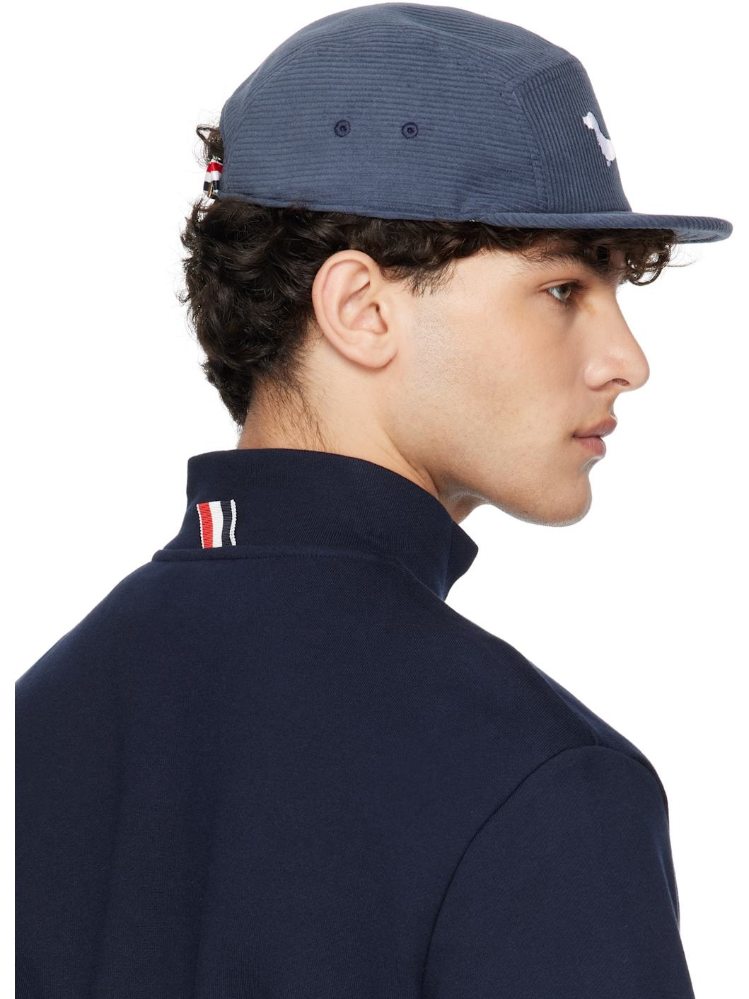 Blue 5-Panel Hector Corduroy Cap - 3