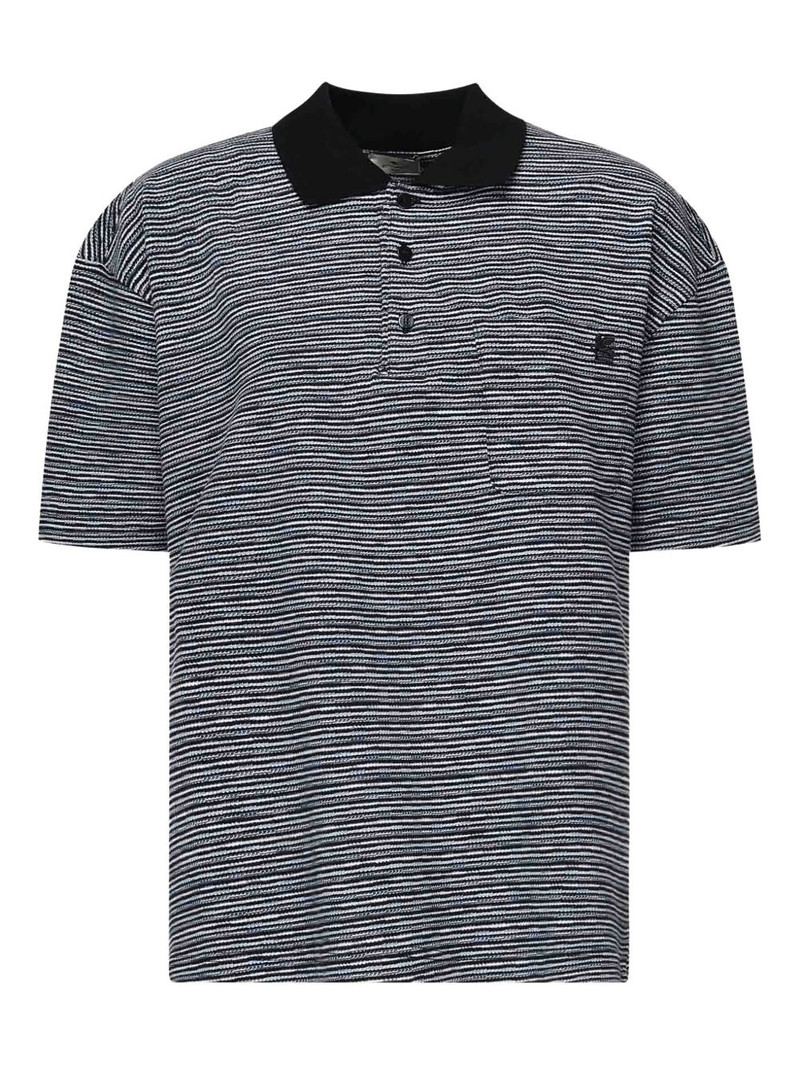 striped pocket polo shirt 1