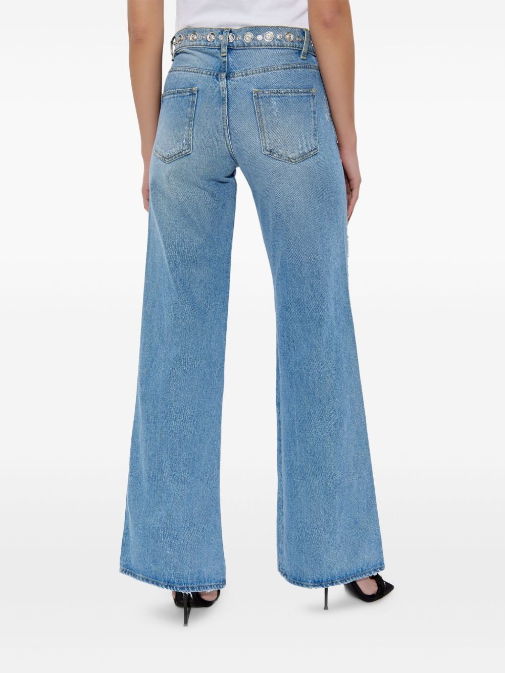 studded high-rise jeans - 4