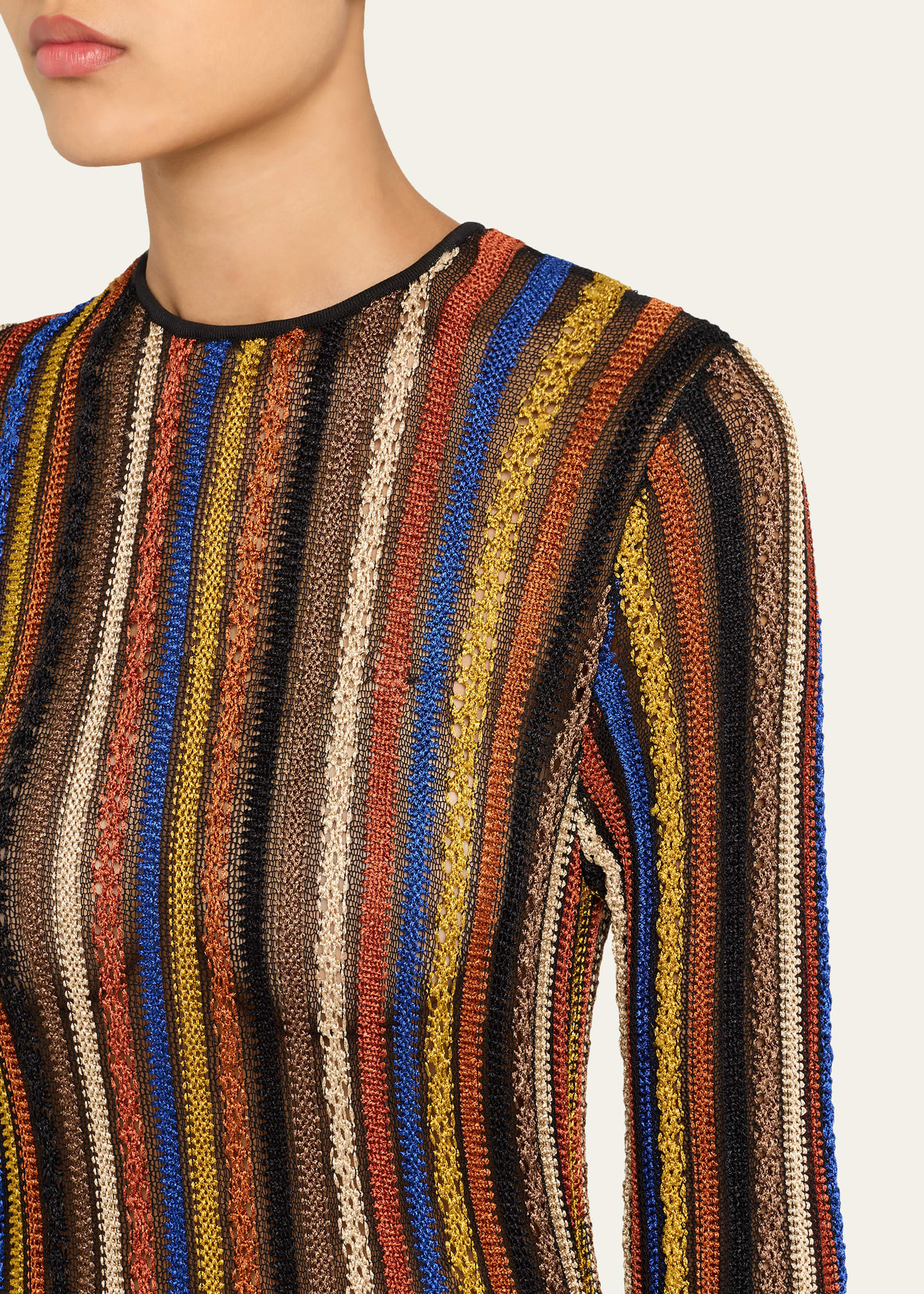 Albie Stripe Knit Long-Sleeve Dress - 5