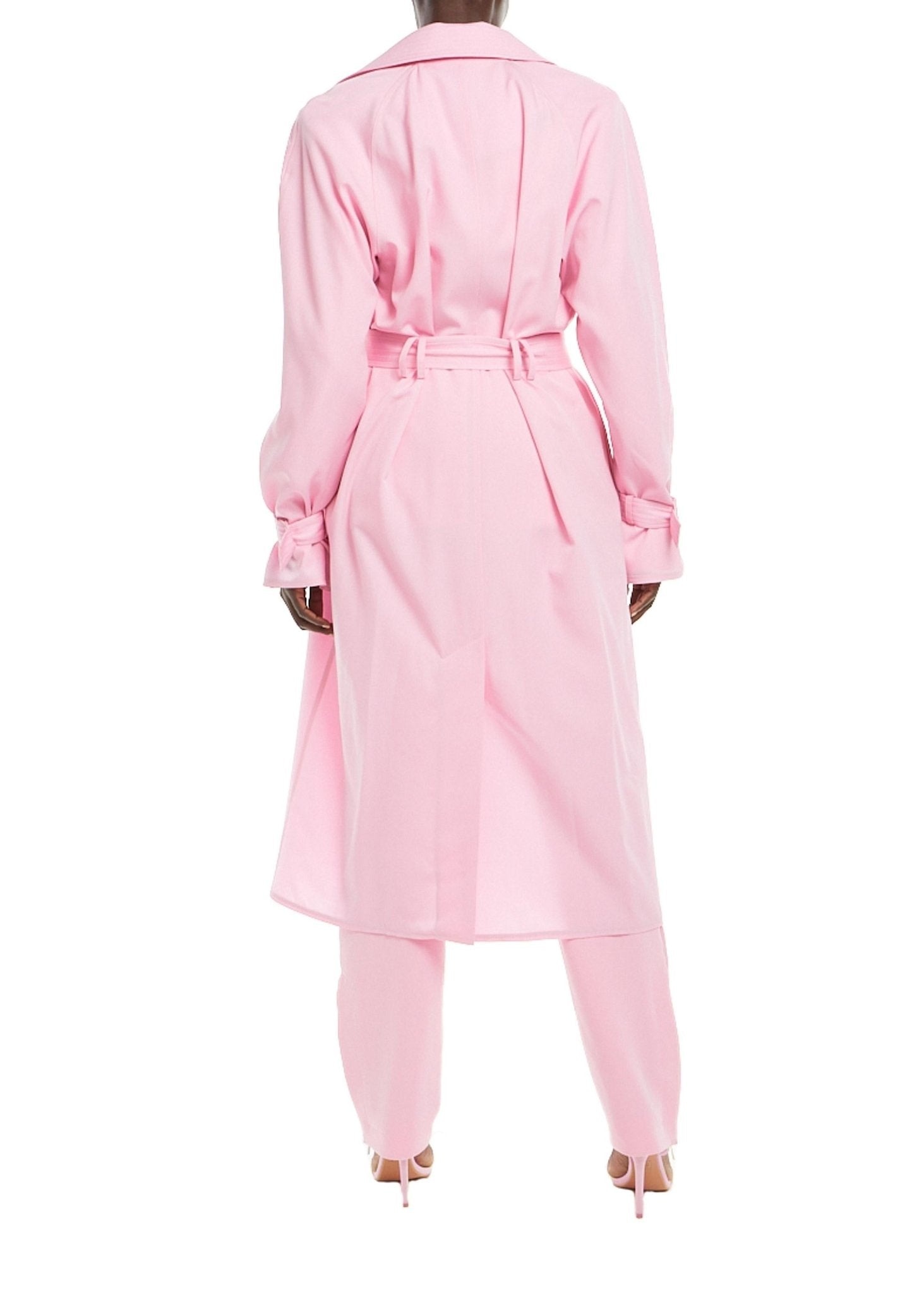 Wool Belted Trench Coat - 3