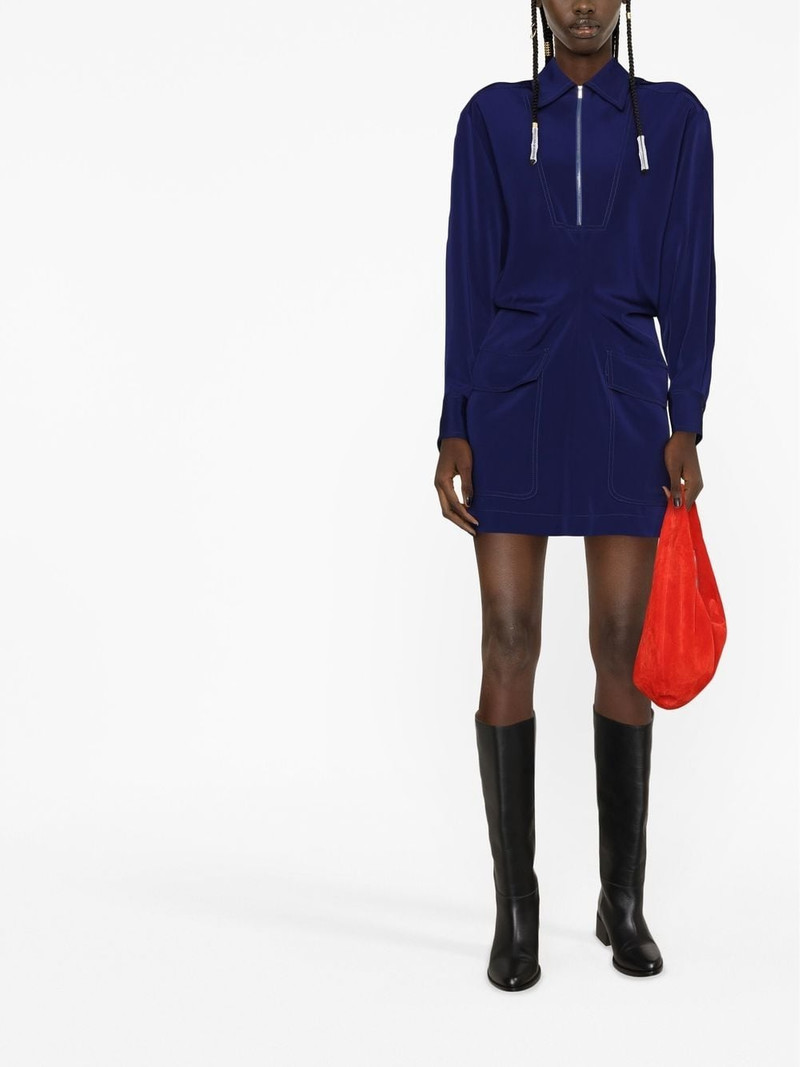 Victoria Beckham flap-pocket minidress outlook