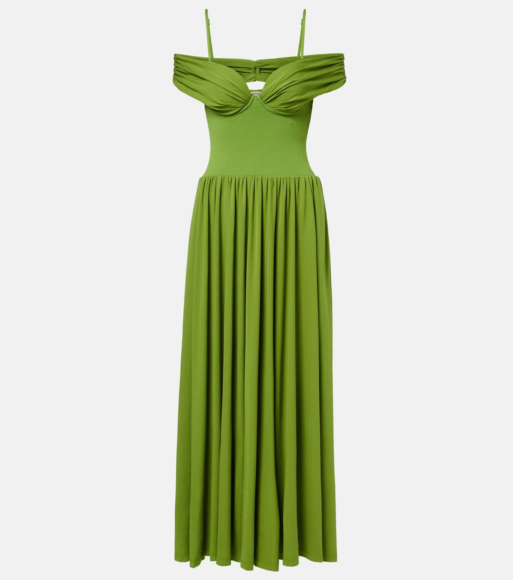 Amarantha draped jersey midi dress - 1