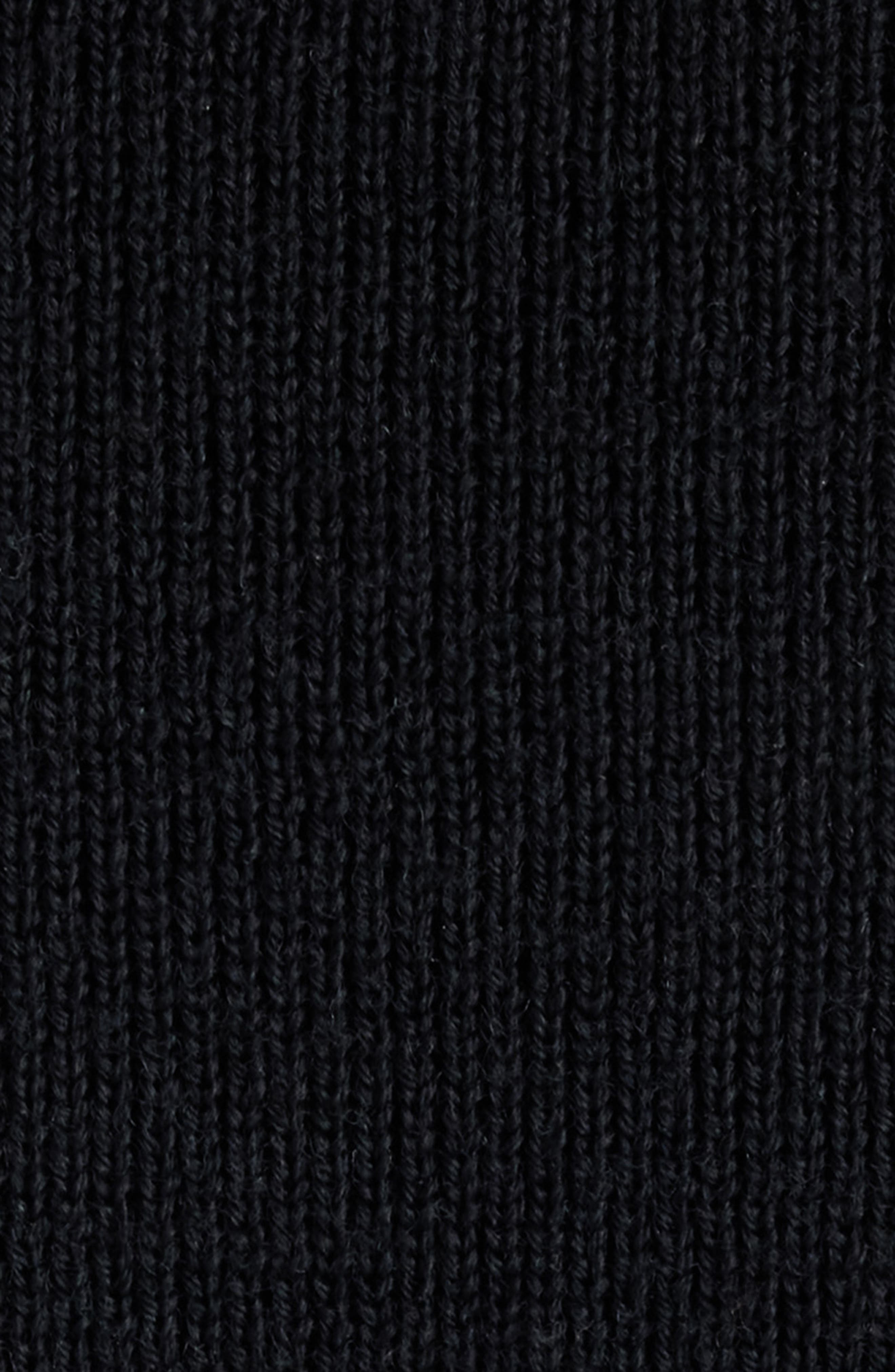 Courrèges Merino Wool Mock Neck Half Zip Sweater in Black at Nordstrom - 7