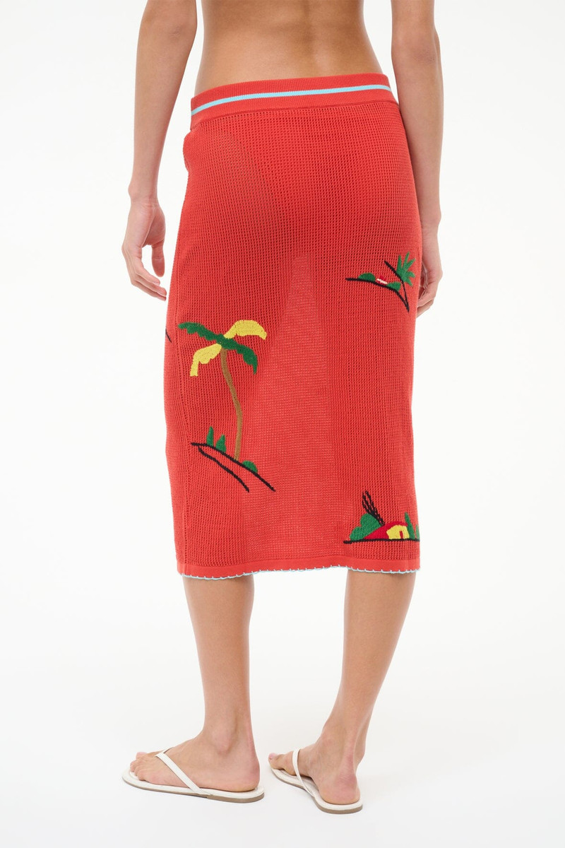 STAUD LEVANTE SKIRT RIVIERA FLAME 7