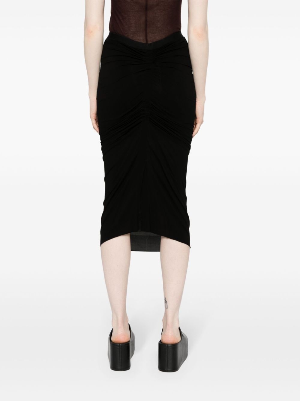 Shrimp ruched midi skirt - 4