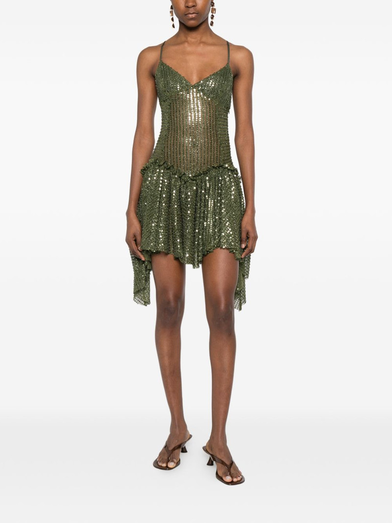 SIEDRÉS Lustina sequin-detail ruffled mini dress outlook
