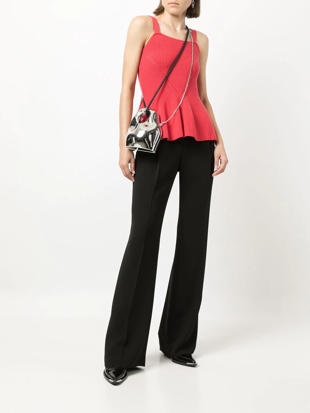 wool peplum top - 2