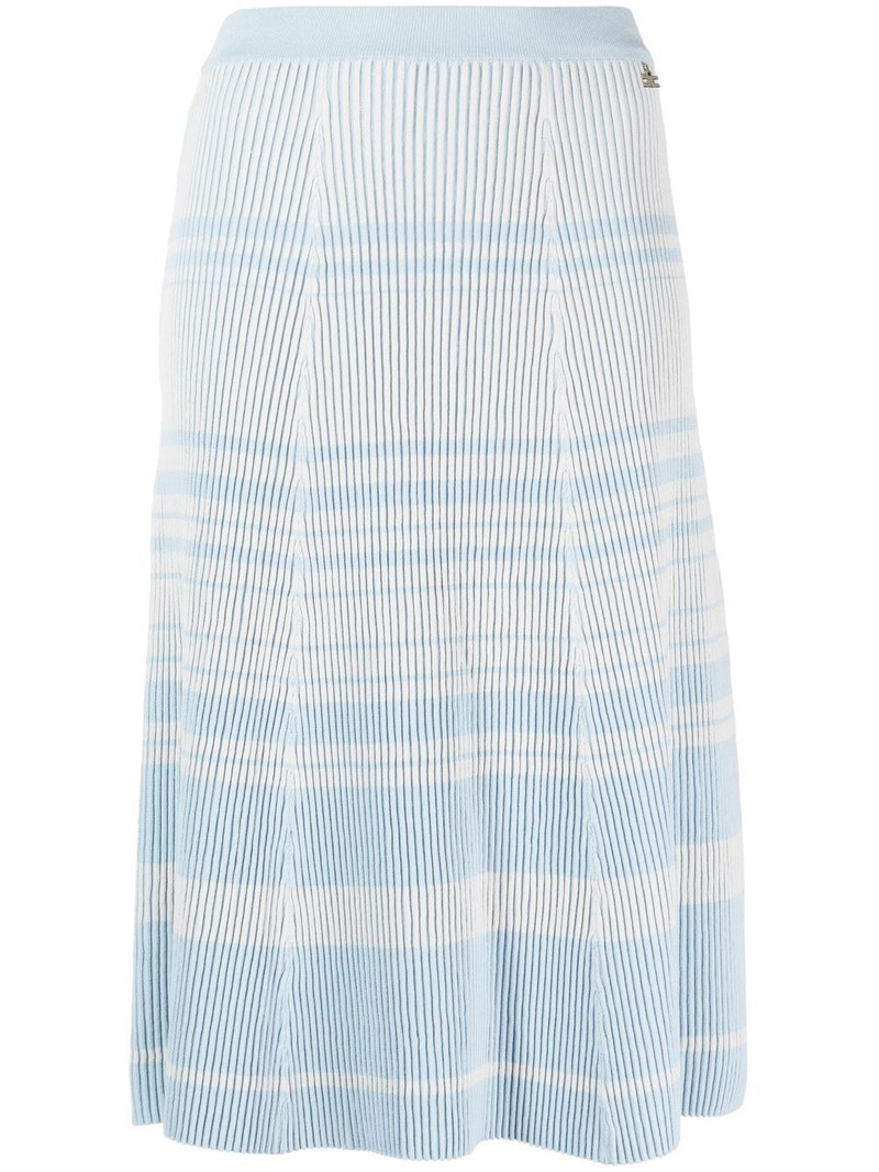 striped ribbed midi skirt 1