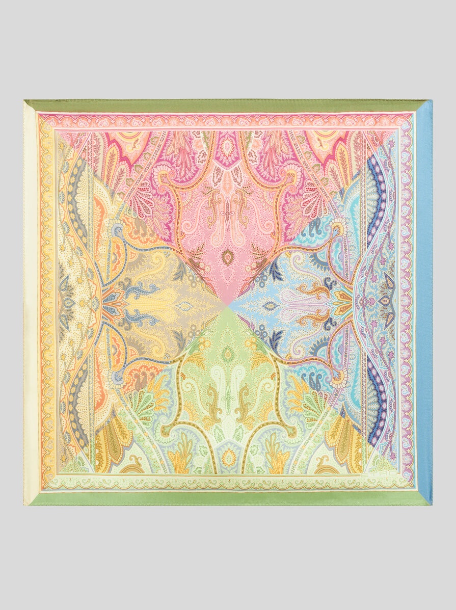 PRINTED SILK POCKET SQUARE - 1