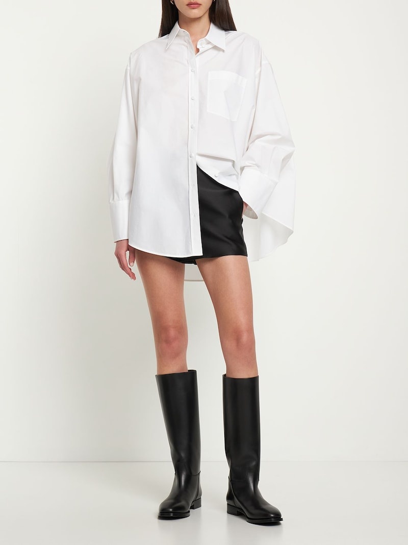 Cotton poplin oversized shirt - 2