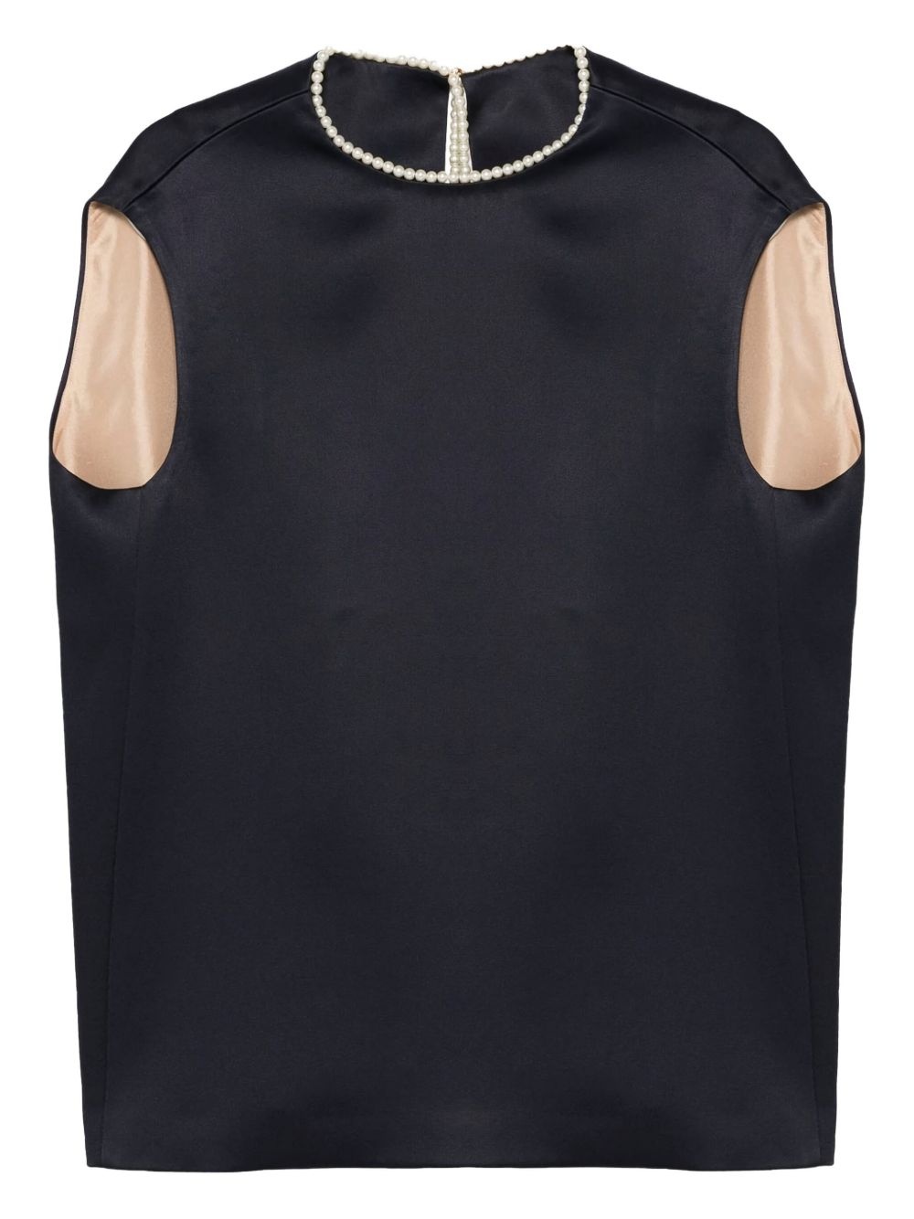 pearl-embellished blouse - 1