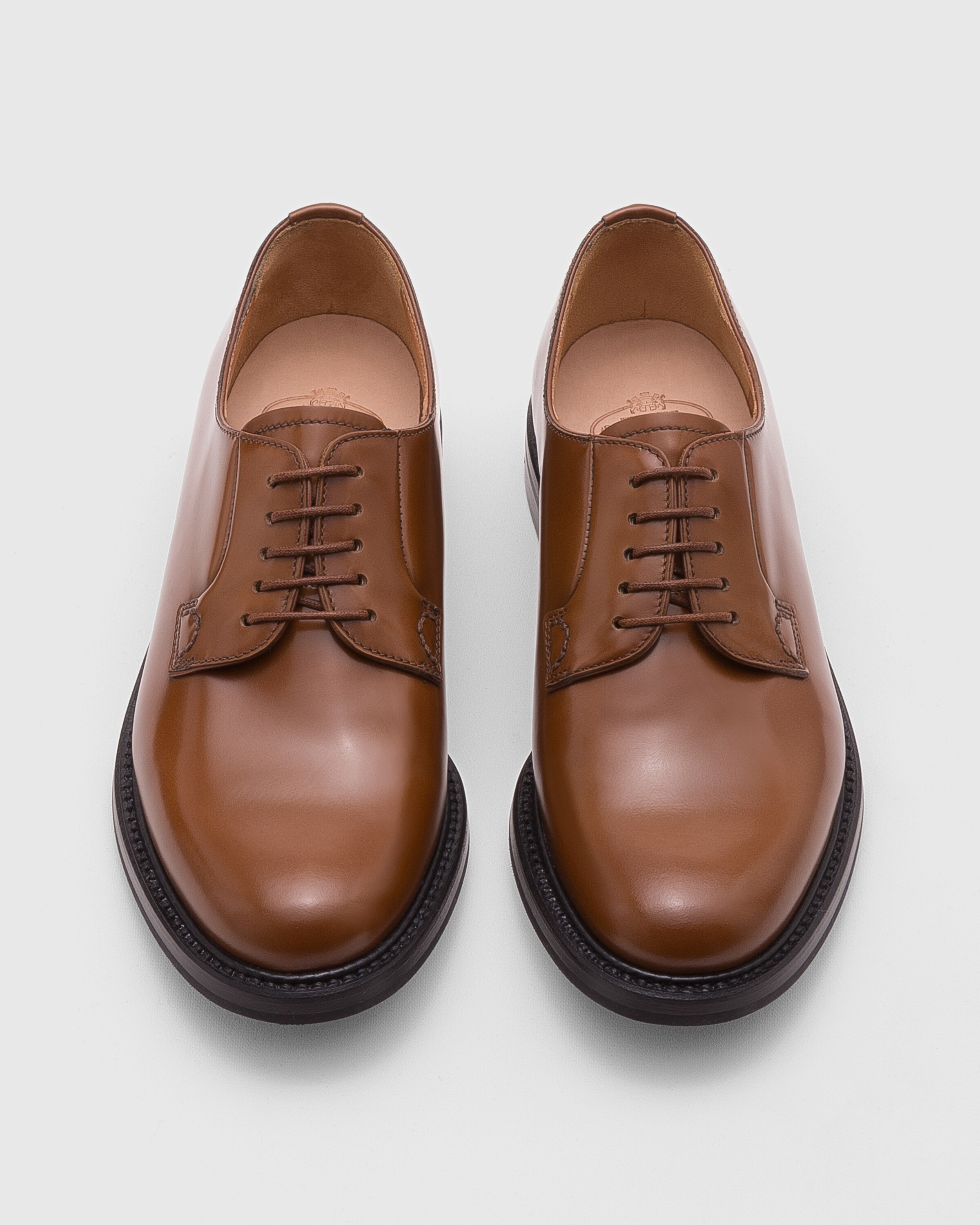 Brushed calfskin Derby lace-ups - 5