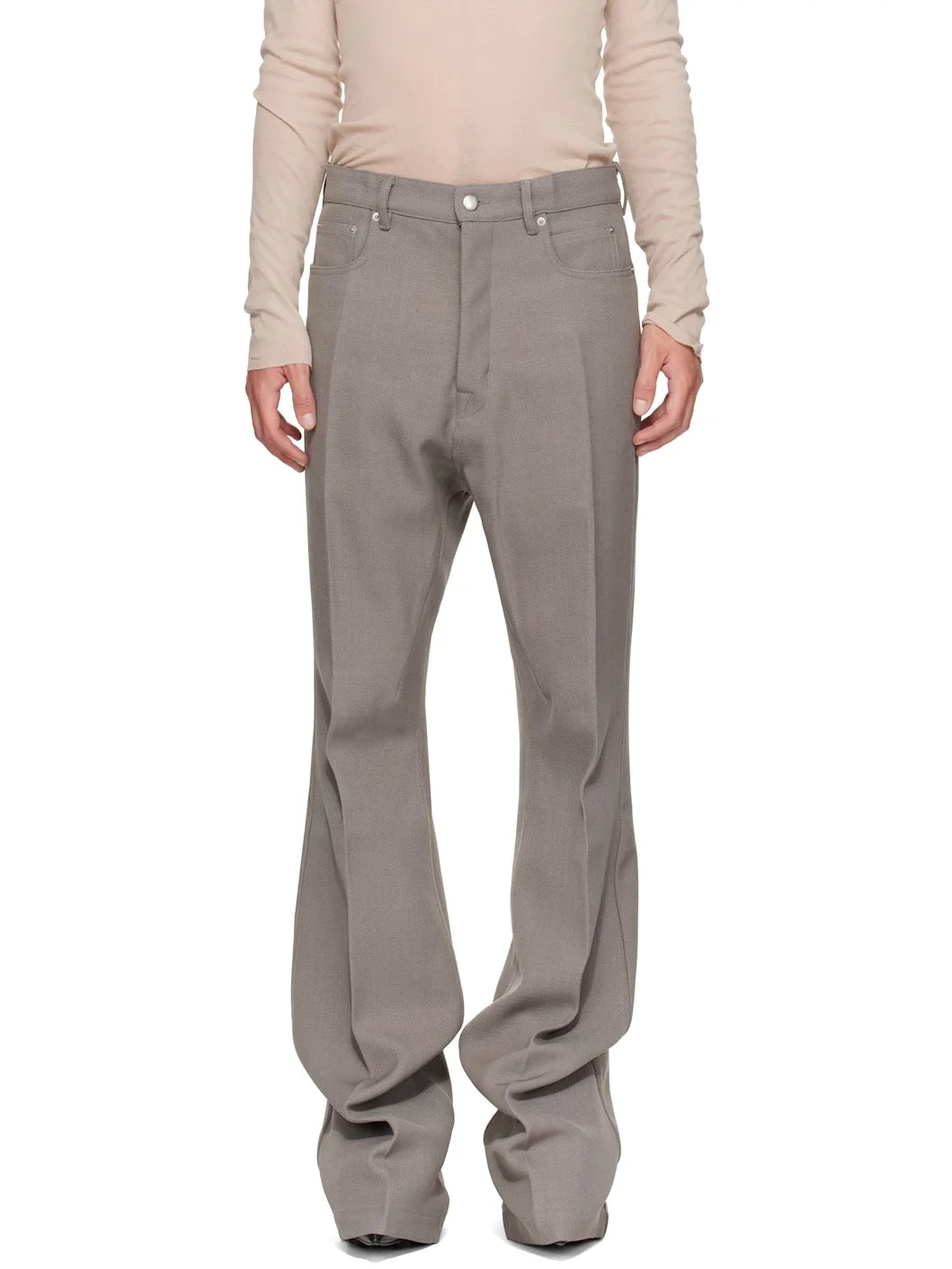 Gray Tower Bolan Bootcut Trousers - 1