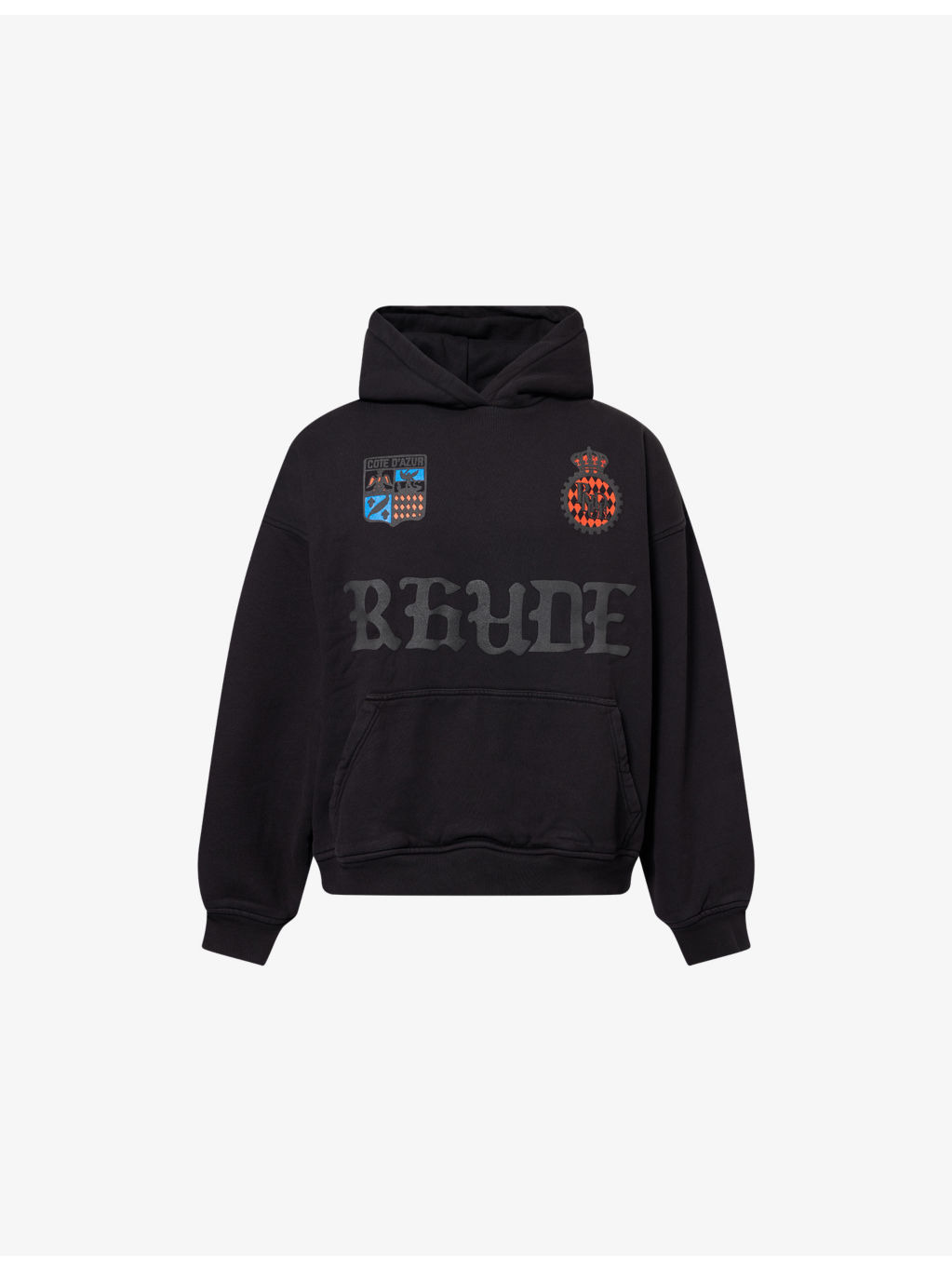 Cote D'Azur Crest Printed Cotton-Jersey Hoody - 1