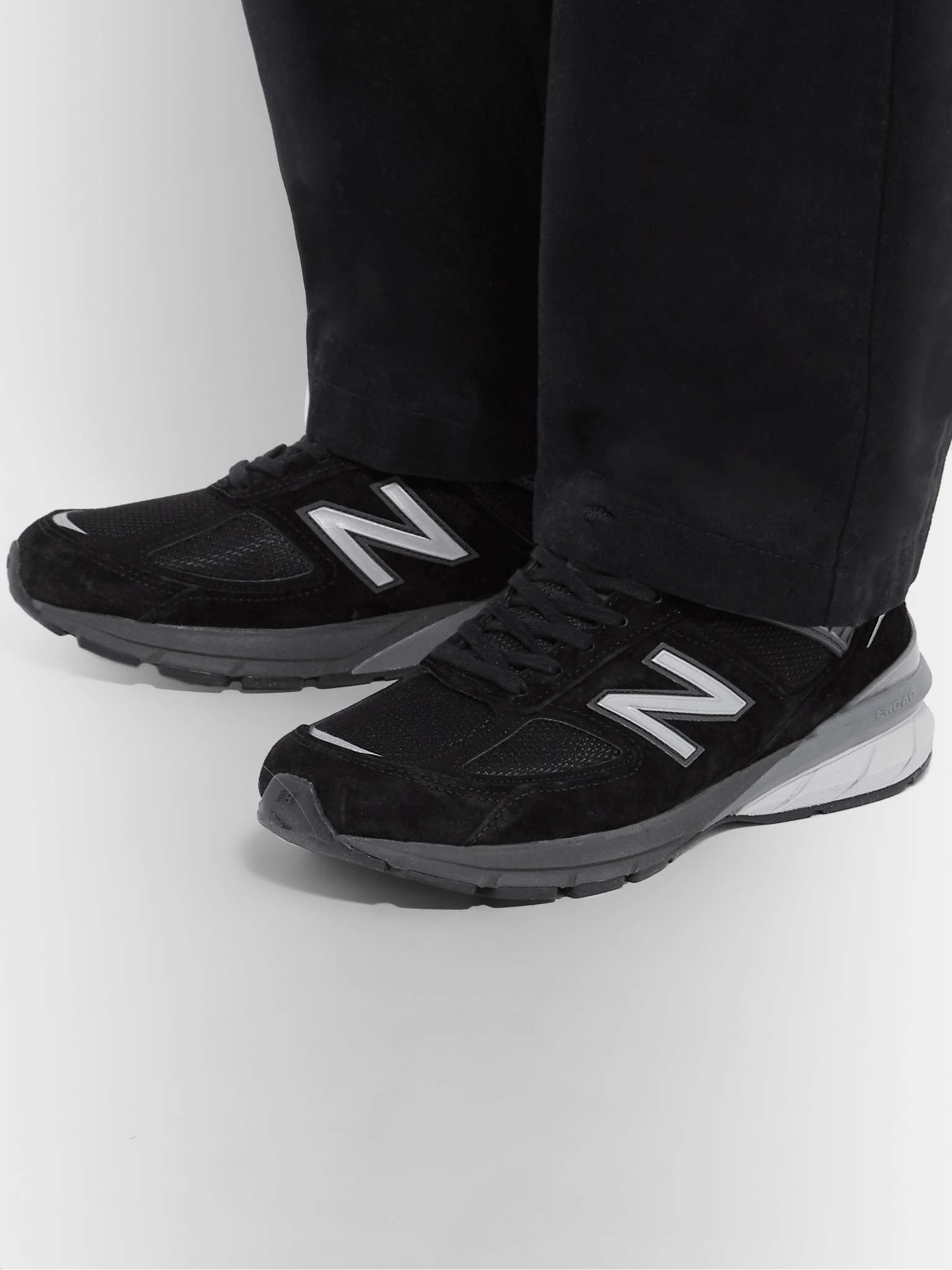 M990v5 Suede and Mesh Sneakers - 3