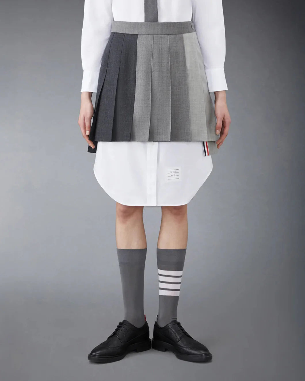 FUNMIX WOOL FRESCO CLASSIC MINI PLEATED SKIRT - 2