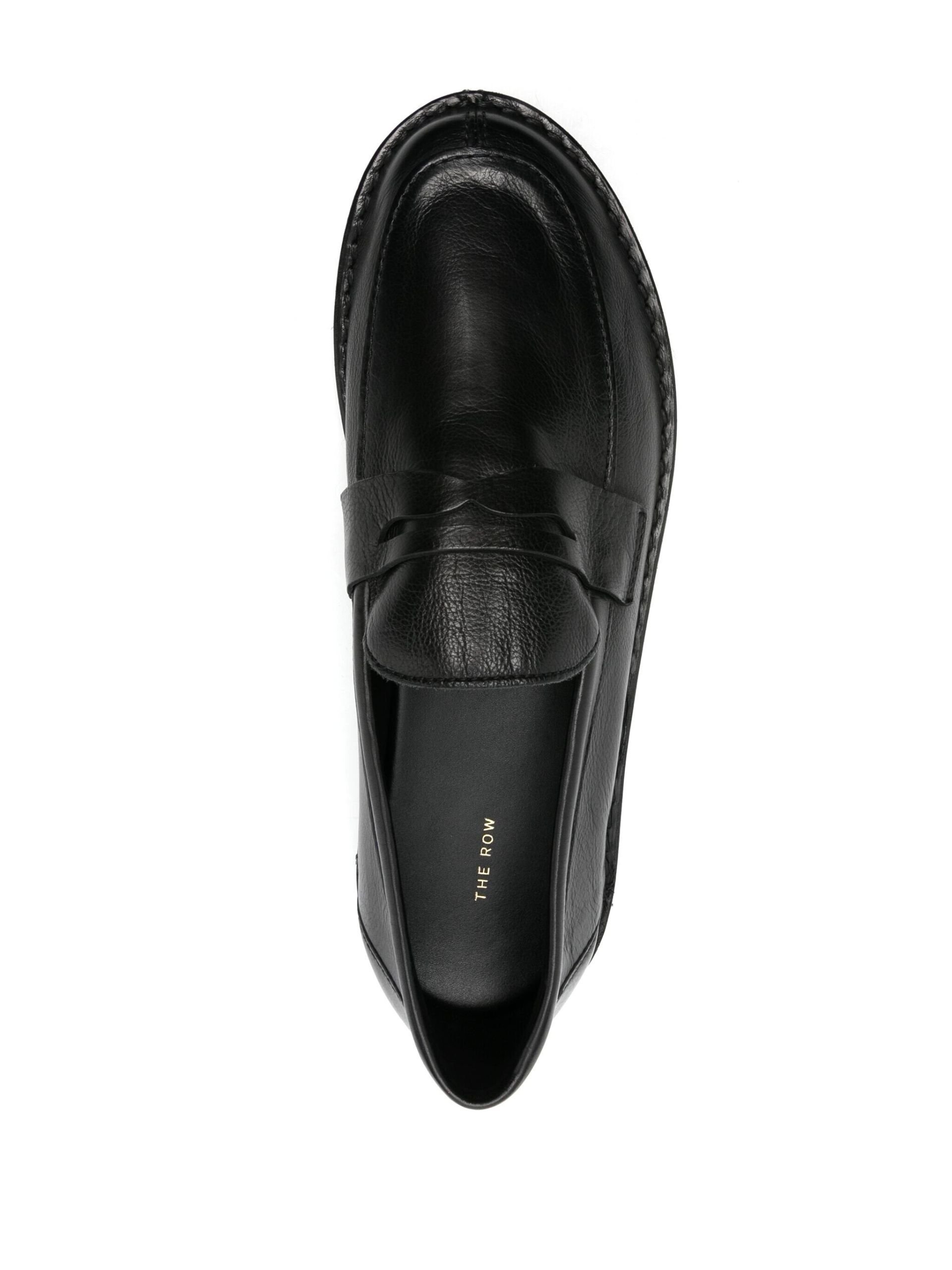 Black Cary Leather Penny Loafers - 4