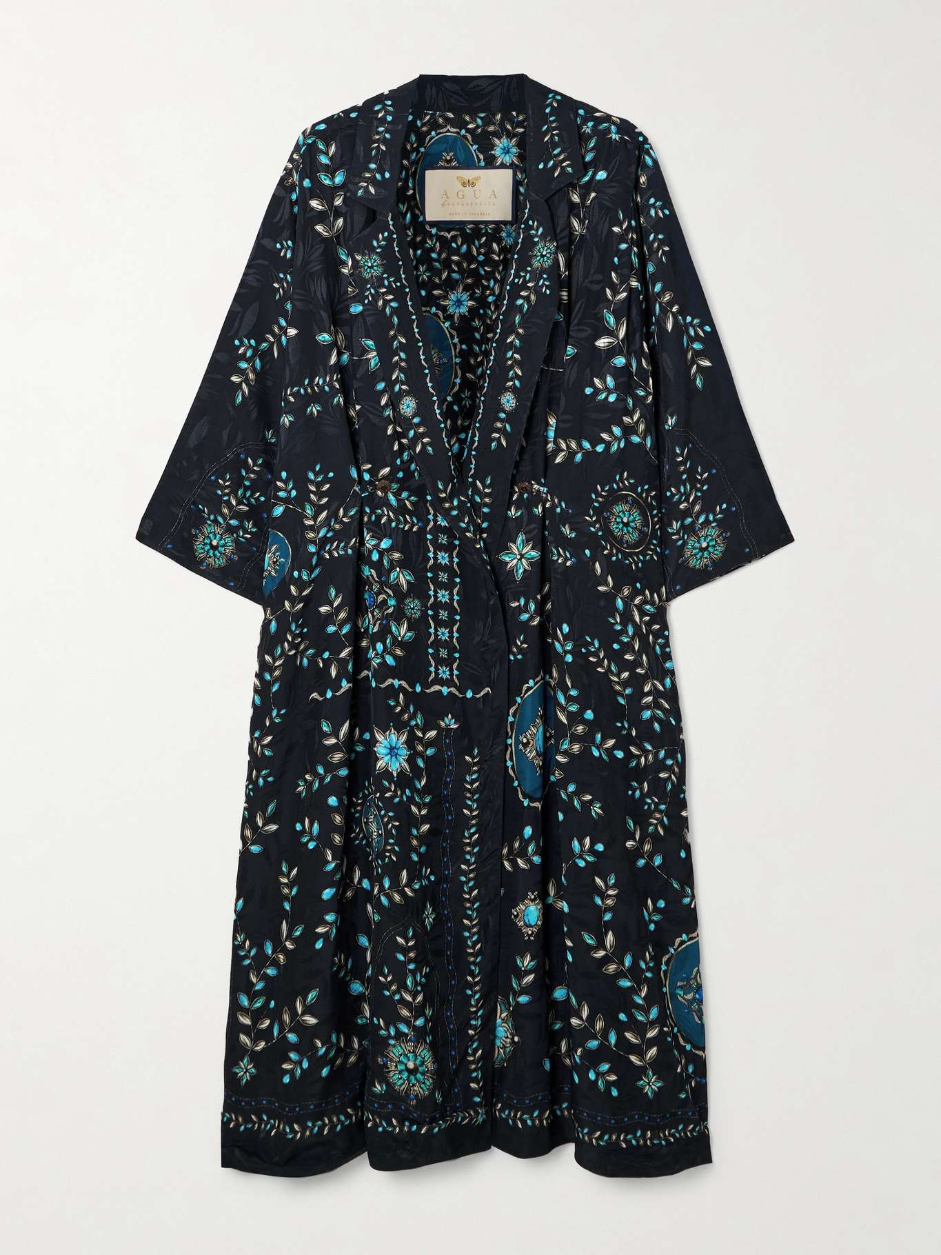 Oceano Relicario printed twill robe - 1