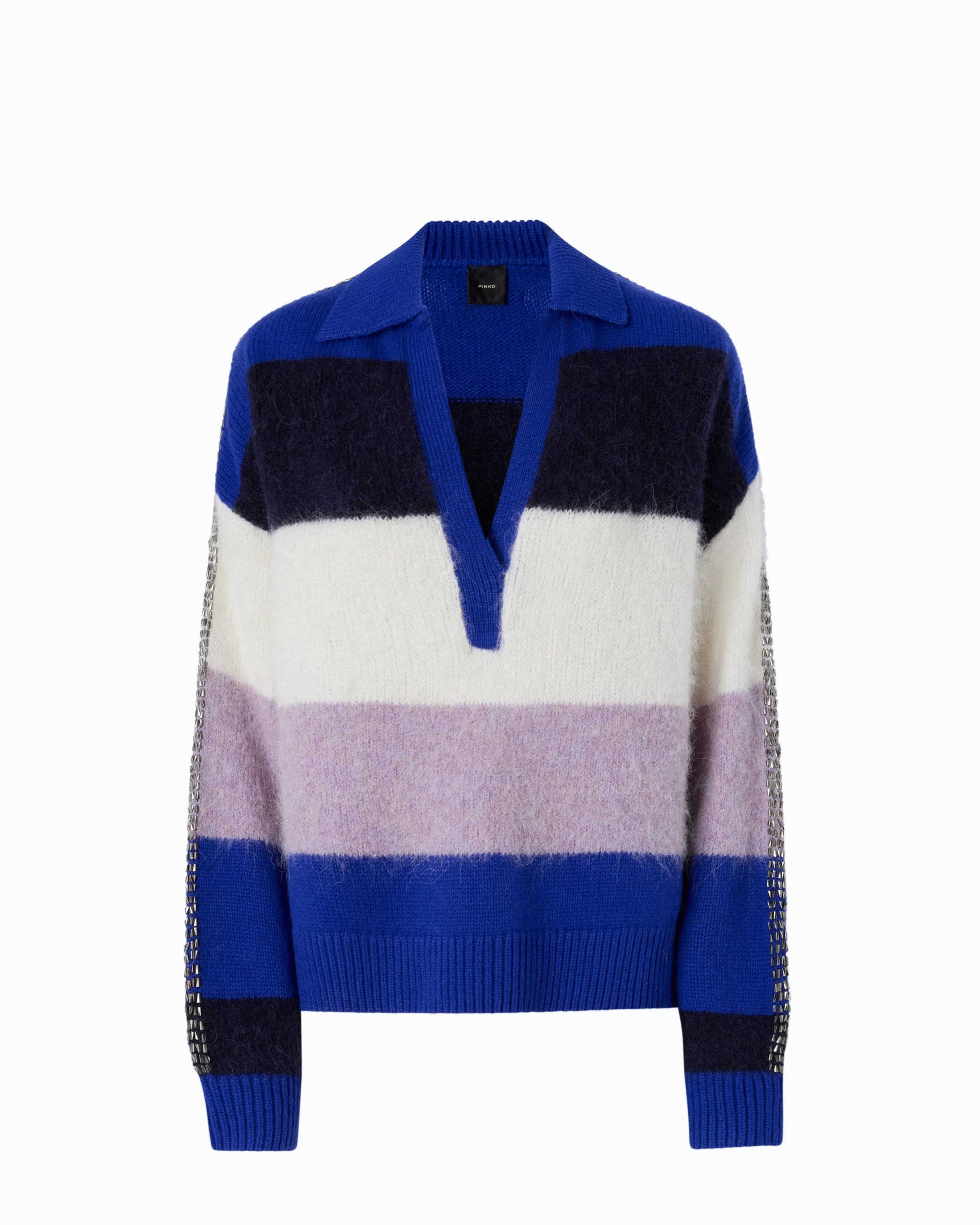 STRIPED ALPACA-BLEND SWEATER - 1