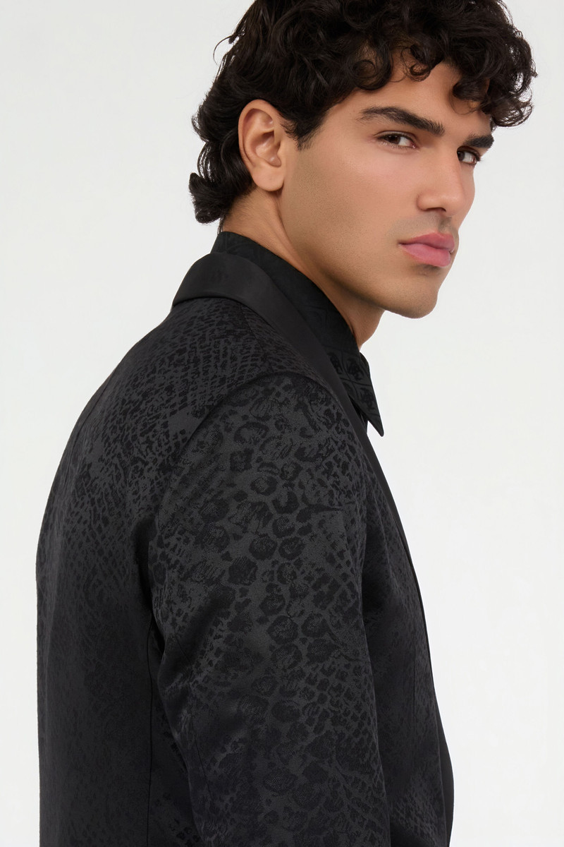 Black Jacket with Python Pattern 7