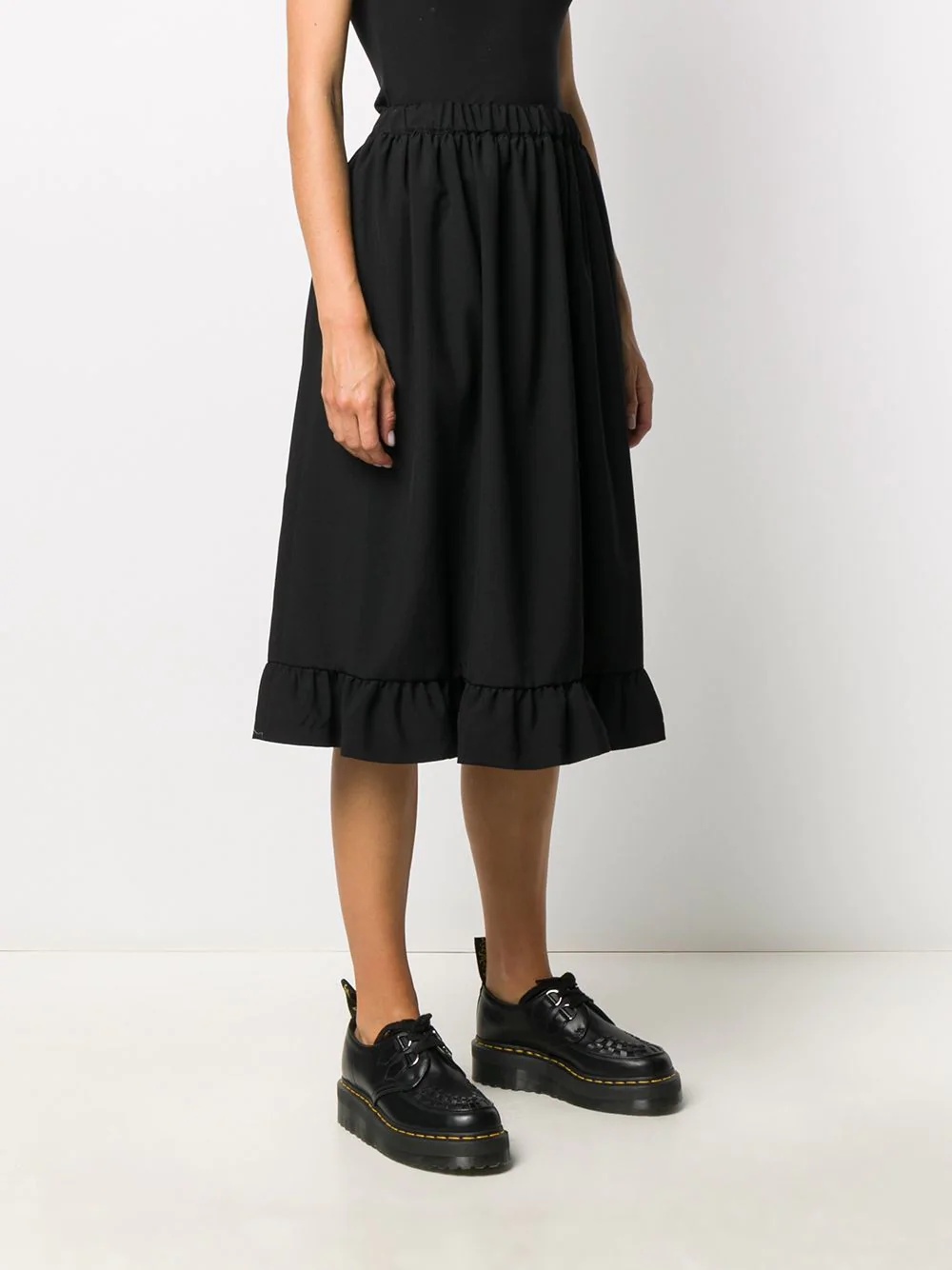 ruffled-hem midi skirt - 3