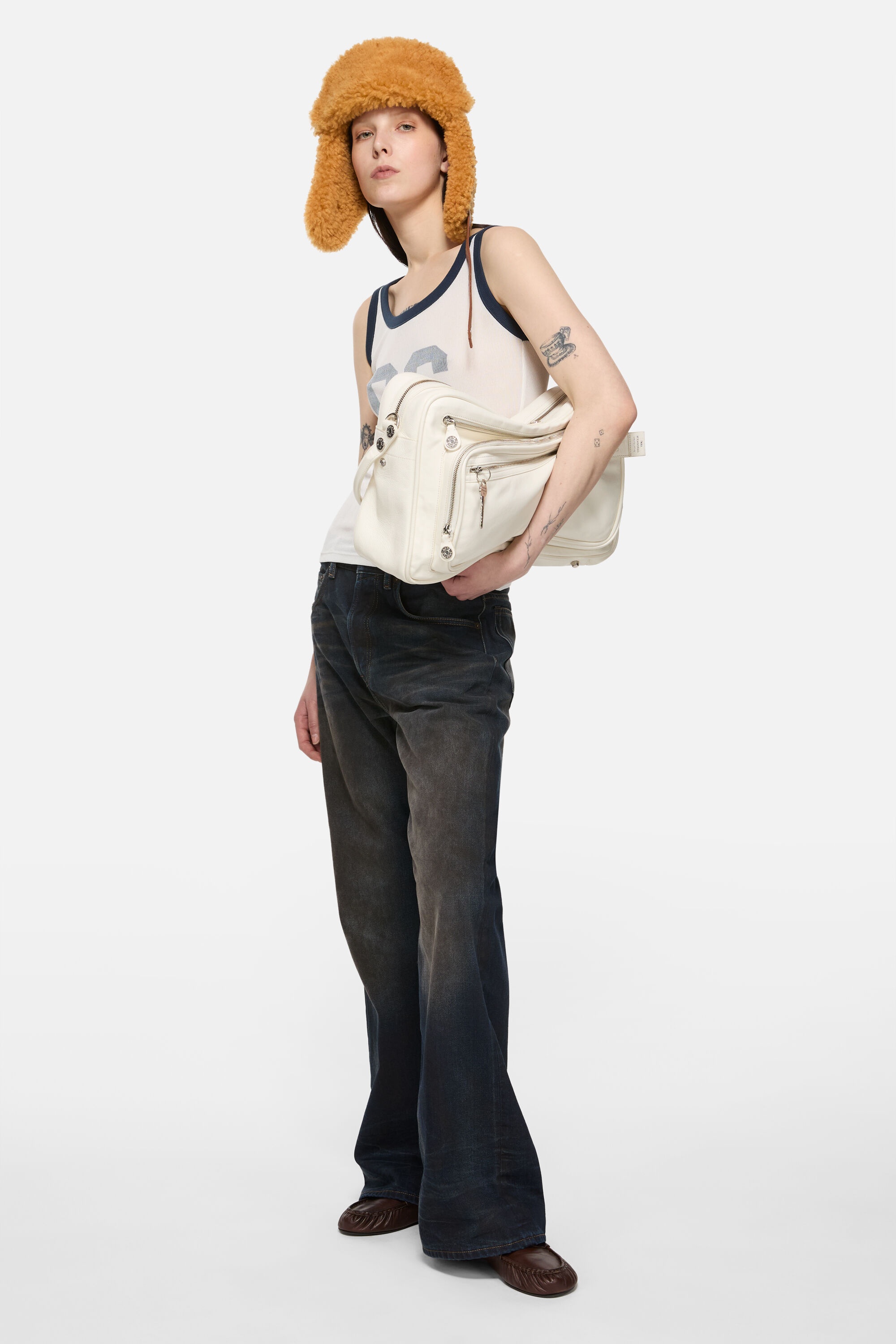 Camero Camera Shoulder Bag - Cream white - 2
