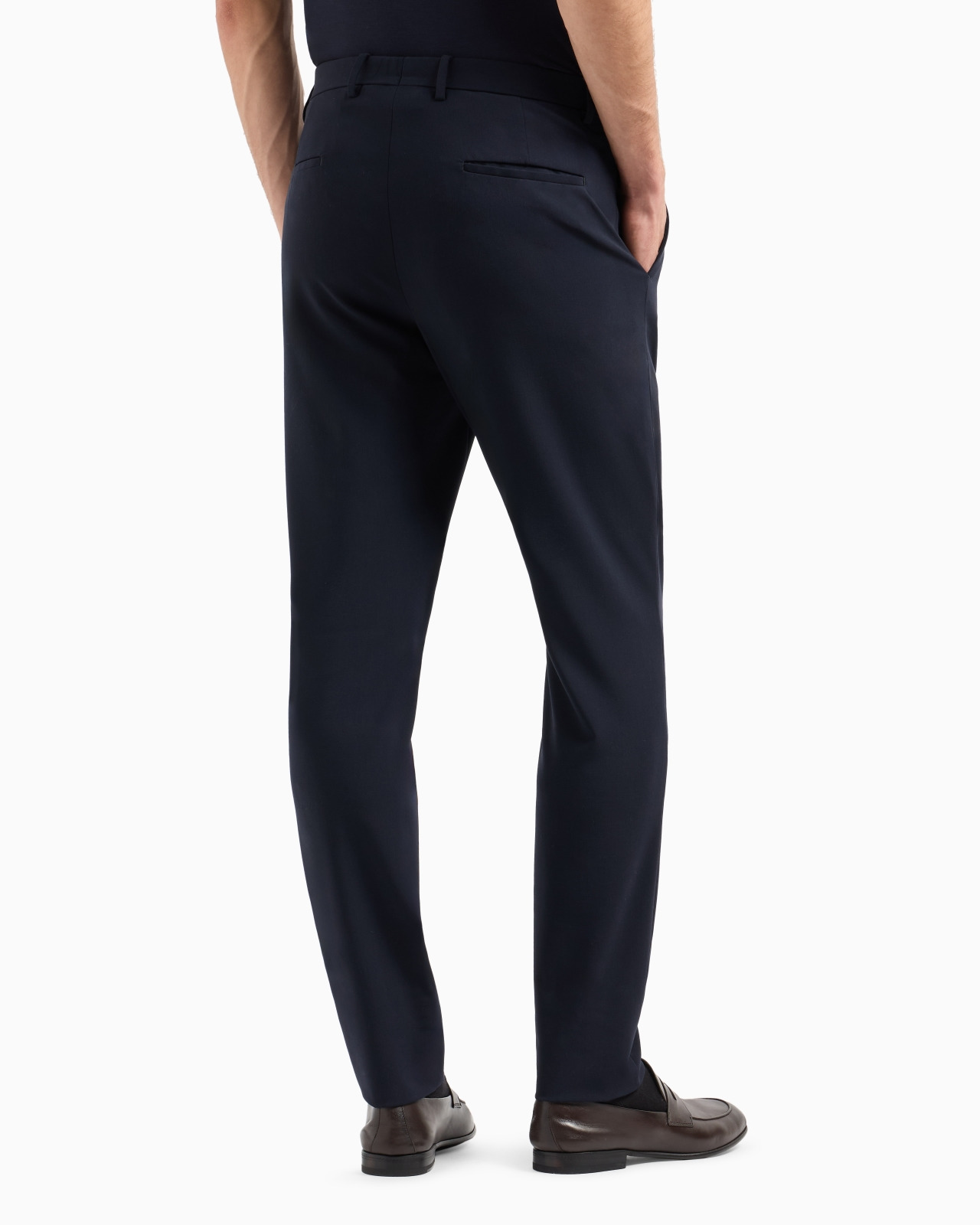 Two-way stretch wool-canvas trousers - 3
