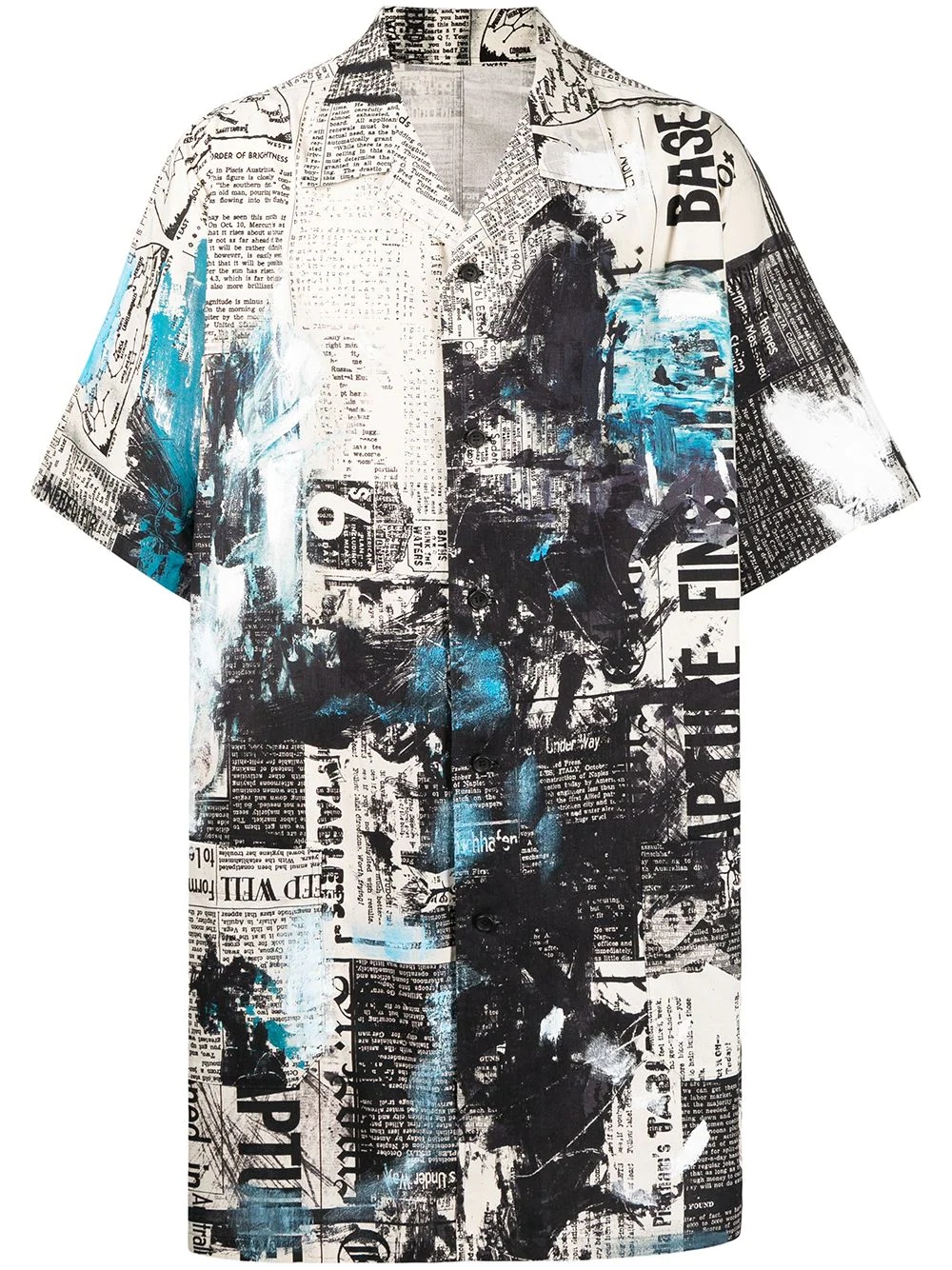 graphic-print oversized shirt - 1