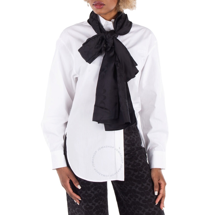 Coach Black Signature Shawl - 3