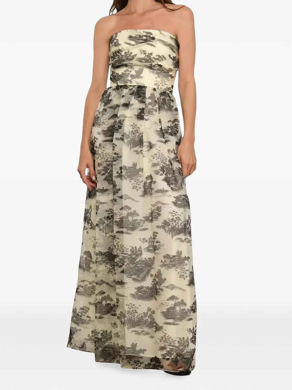 strapless maxi dress - 1