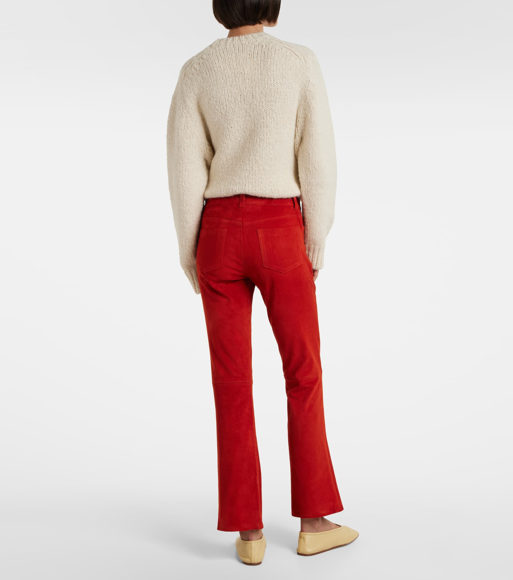 Dean 22 low-rise suede flared pants - 3
