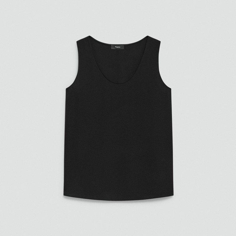 Straight Shell Top in Silk Georgette 1