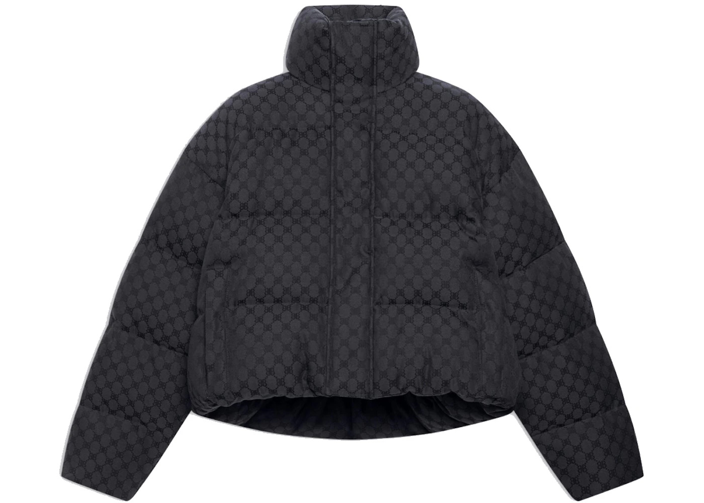 Gucci x Balenciaga Womens The Hacker Project Hacker BB Puffer Jacket Black - 1