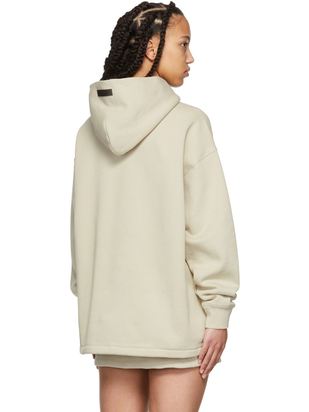 Beige Relaxed Hoodie - 3