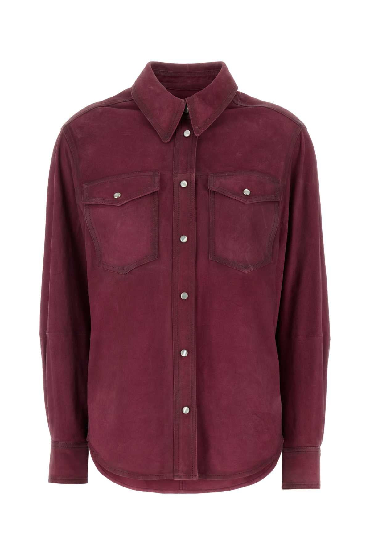 Isabel Marant Women Fuchsia Suede Danisia Shirt - 1